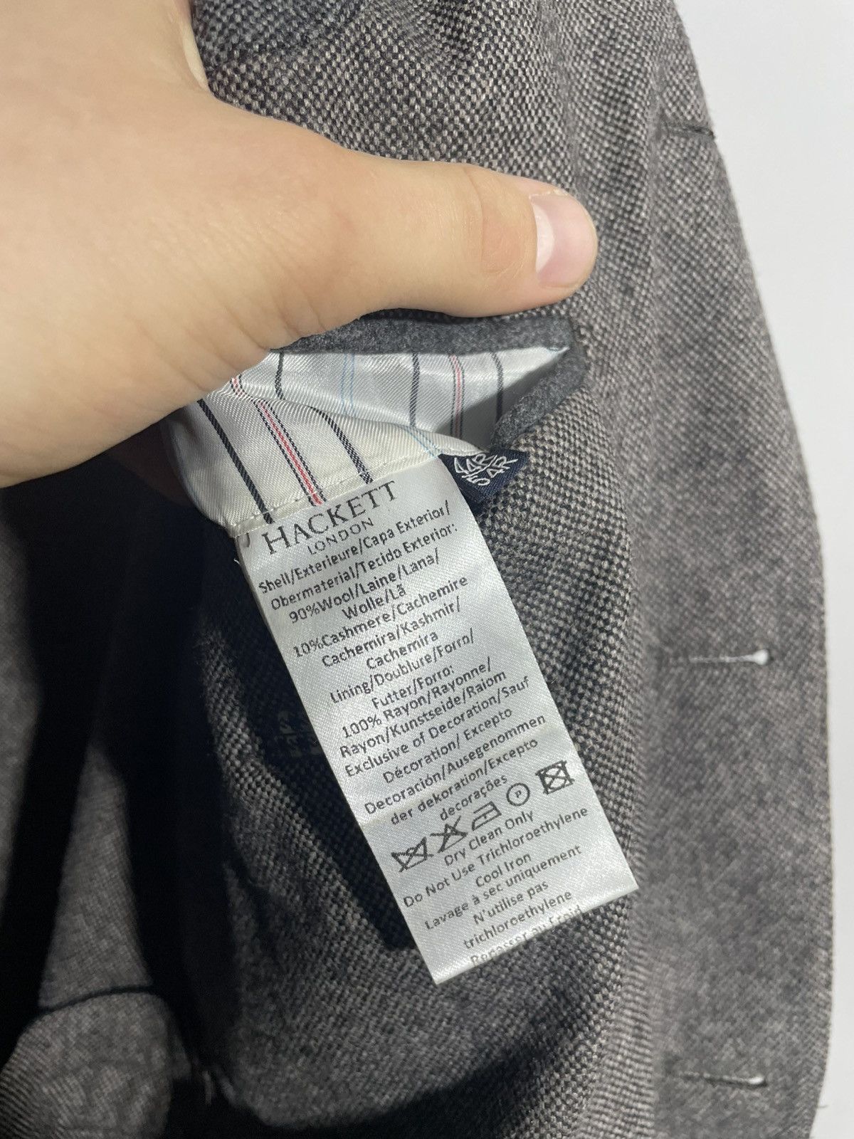 Hackett Hackett London Wool and Cashmere men’s blazer Size 44R - 17 Thumbnail