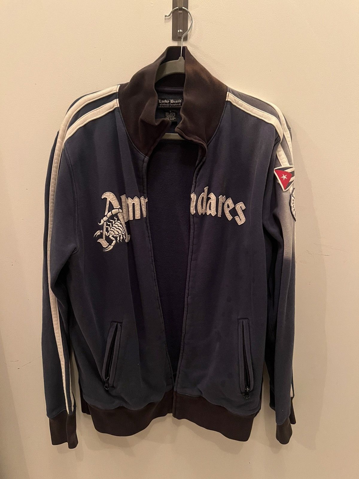 Affliction × Vintage Affliction Style Stripe Sleeve Collared Jacket Size US L / EU 52-54 / 3 - 1 Thumbnail