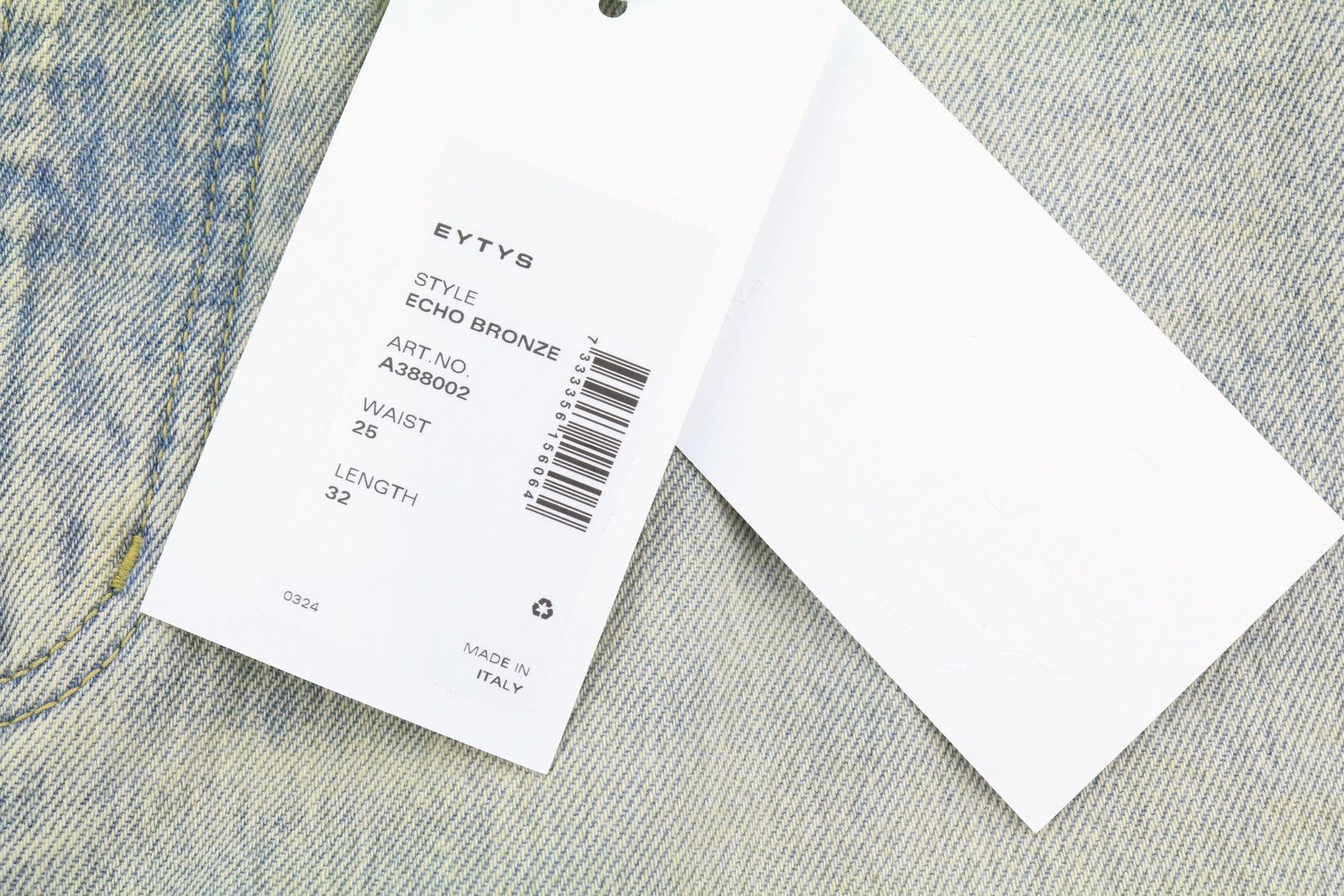 Eytys ECHO BRONZE ULTRA BAGGY W25/L32 Blue Faded RRP370 88864 Size 25" / US 0 / IT 36 - 9 Thumbnail