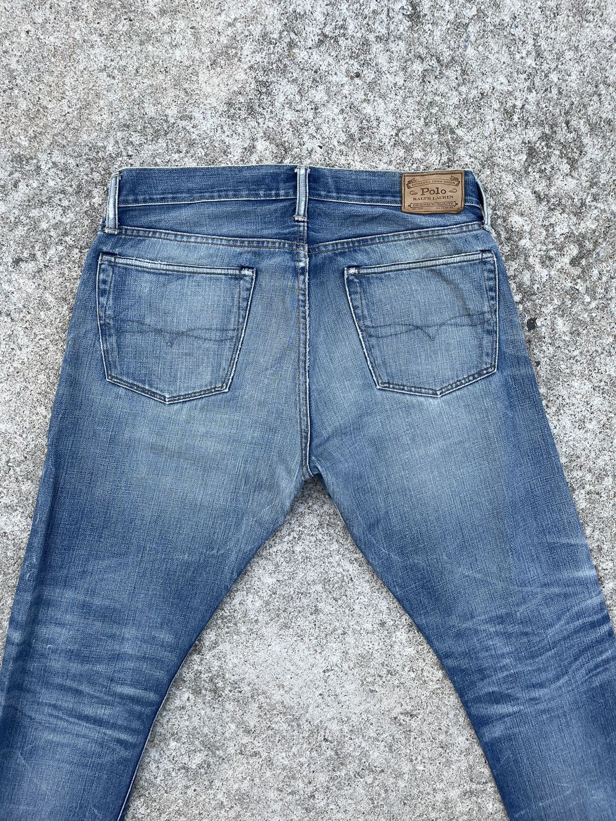 Polo Ralph Lauren 🔥 Polo Ralph Lauren Distressed Denim Vintage W35🔥 Size US 35 - 19 Thumbnail