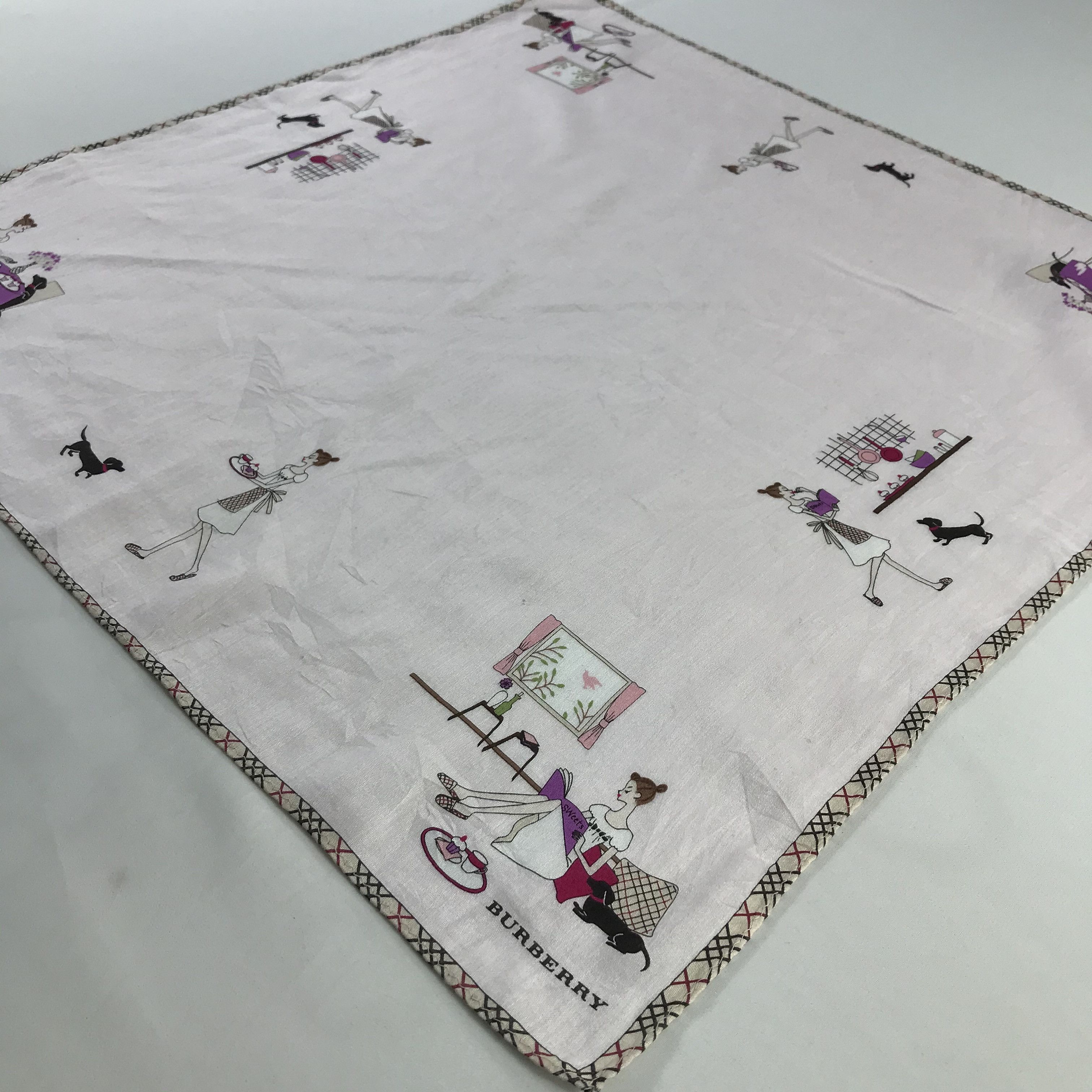 Burberry × Vintage Burberry Bandana / Handkerchief / Neckerchief - S795 Size ONE SIZE - 2 Thumbnail