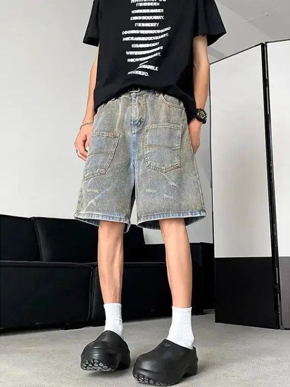 Japanese Brand Retro high street ripped denim shorts Size US 32 / EU 48 - 2 Thumbnail