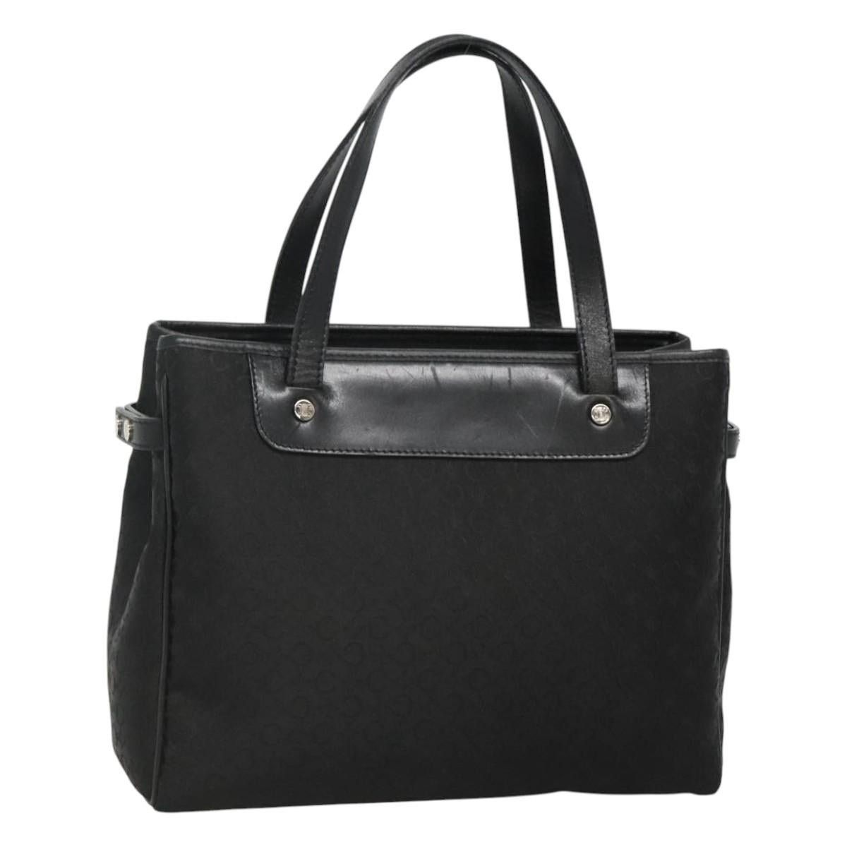 CELINE C Macadam Canvas Hand Bag Black