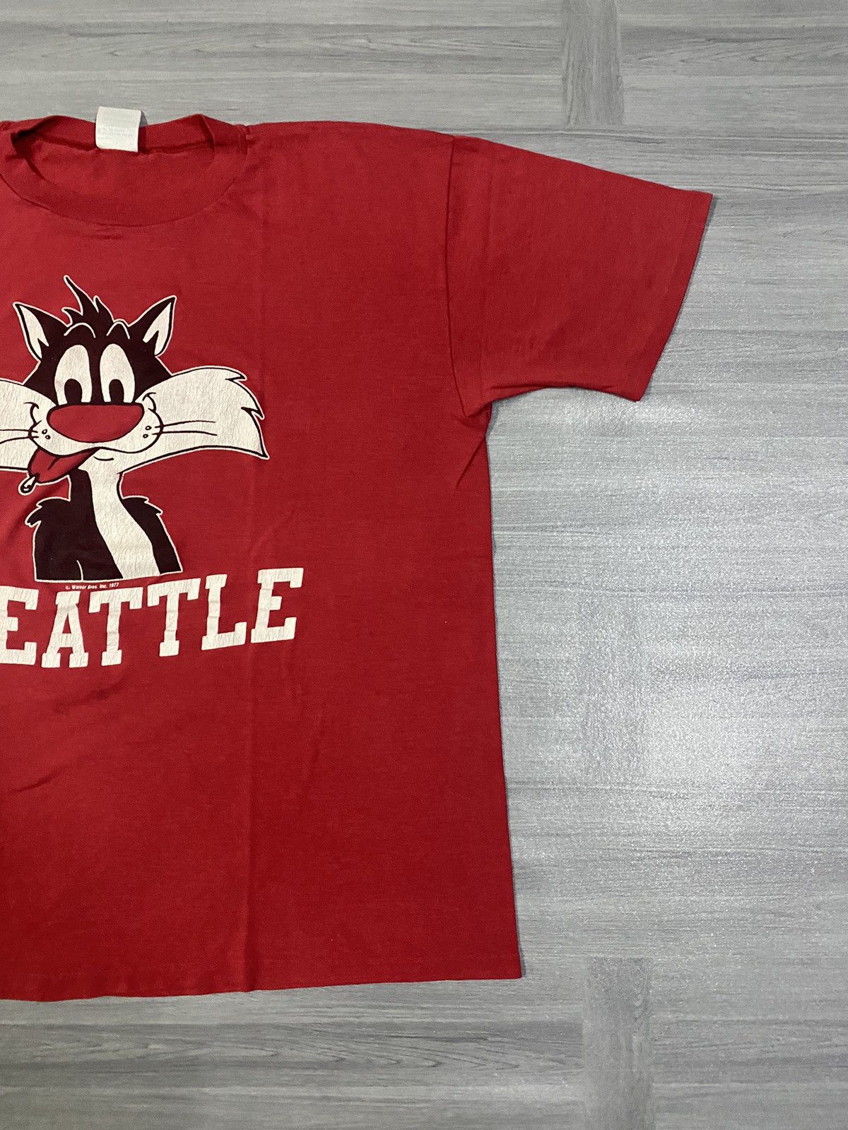 Warner Bros Vintage 1977 Looney Tunes Sylvester The Cat Theattle Size US L / EU 52-54 / 3 - 4 Thumbnail