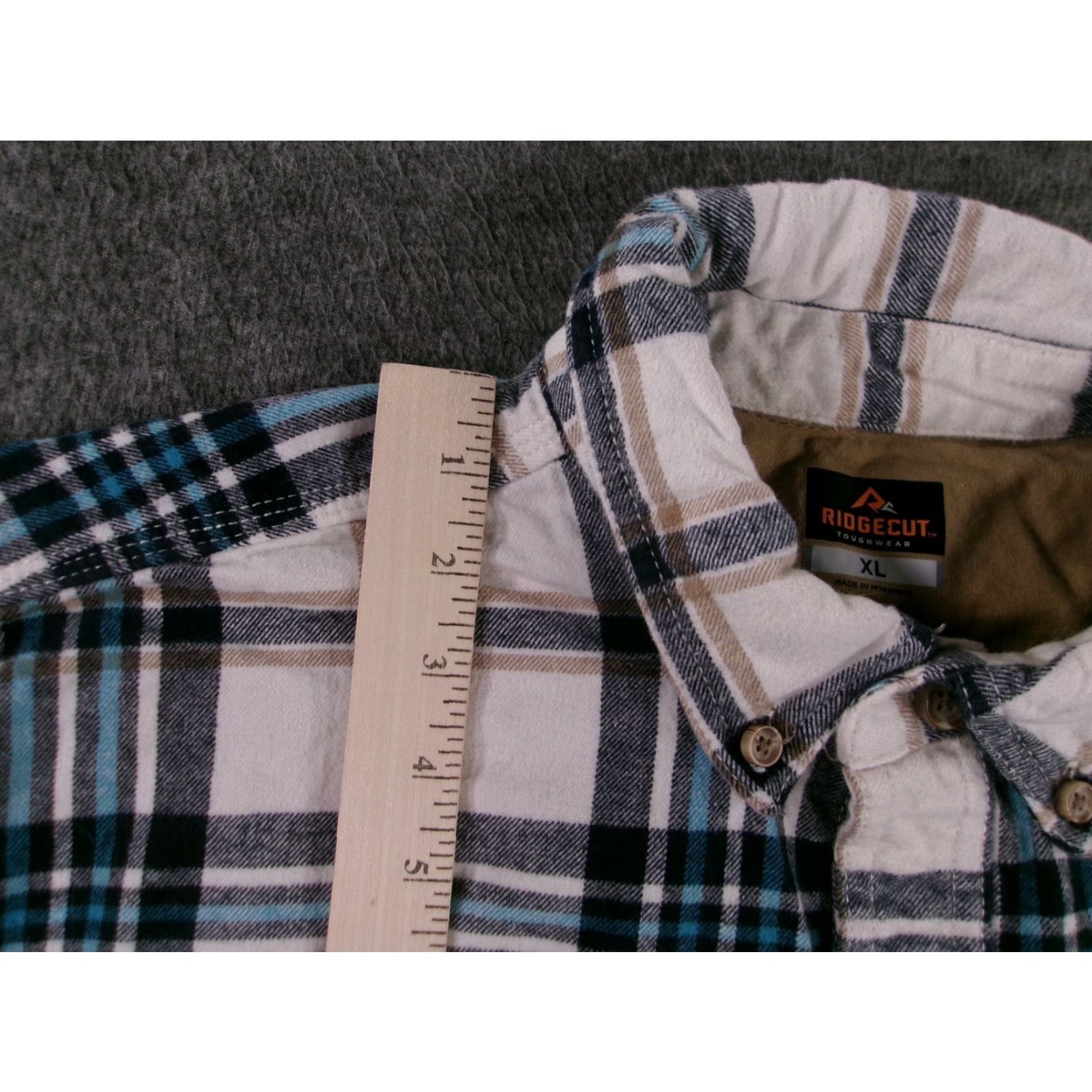 Vintage VINTAGE Ridgecut Flannel Shirt Men XL White Plaid Outdoor Workwear Button-Up Long Sleeve Casual Size US XL / EU 56 / 4 - 4 Thumbnail