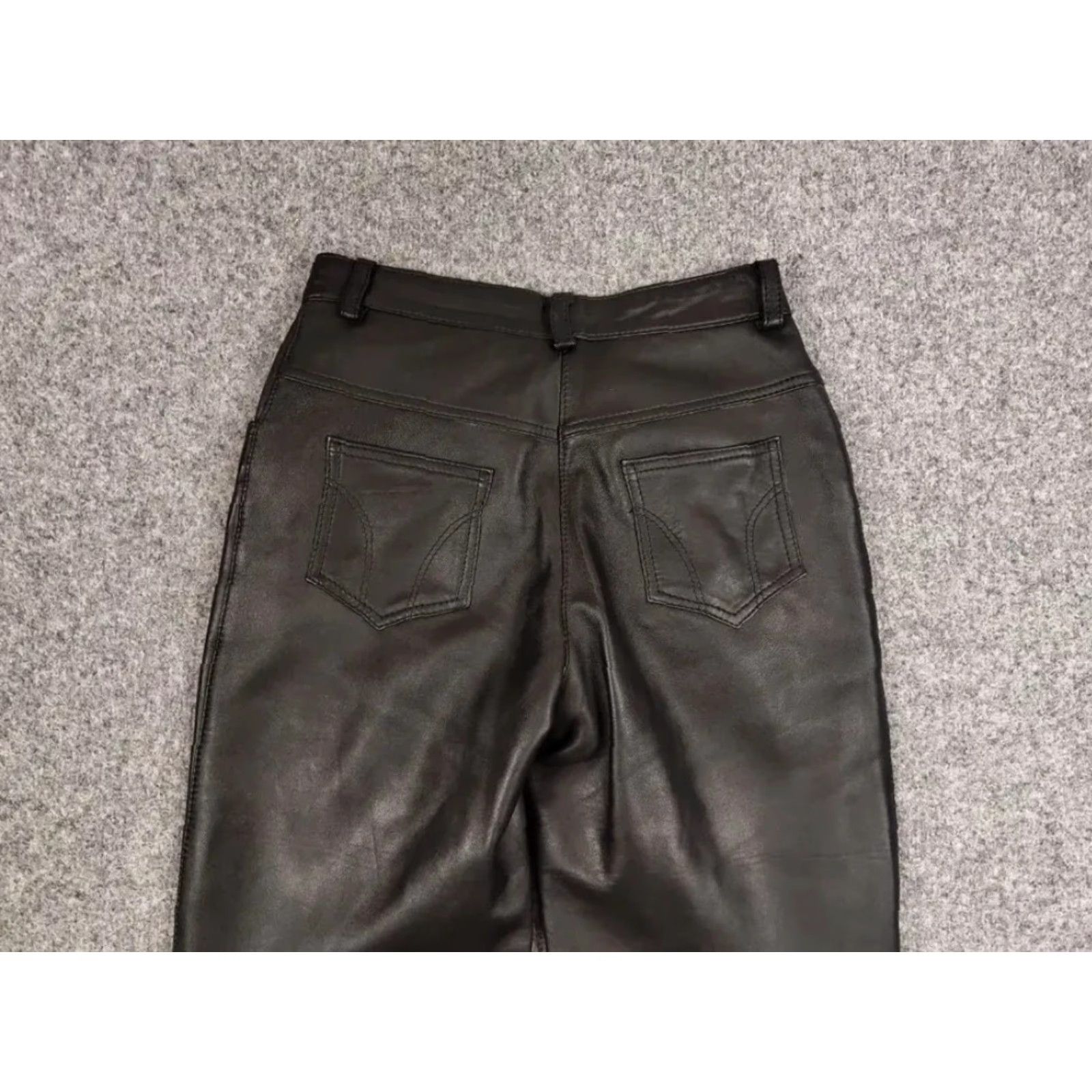 Vintage Vintage Japan Avant Garde Leather Baggy Flared Pants Size 24" / US 00 / IT 34 - 7 Thumbnail