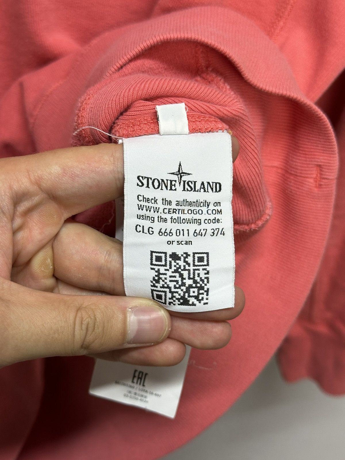 Vintage Vintage Stone Island Pink Sweatshirt Cotton Patch Logo Size US S / EU 44-46 / 1 - 10 Thumbnail