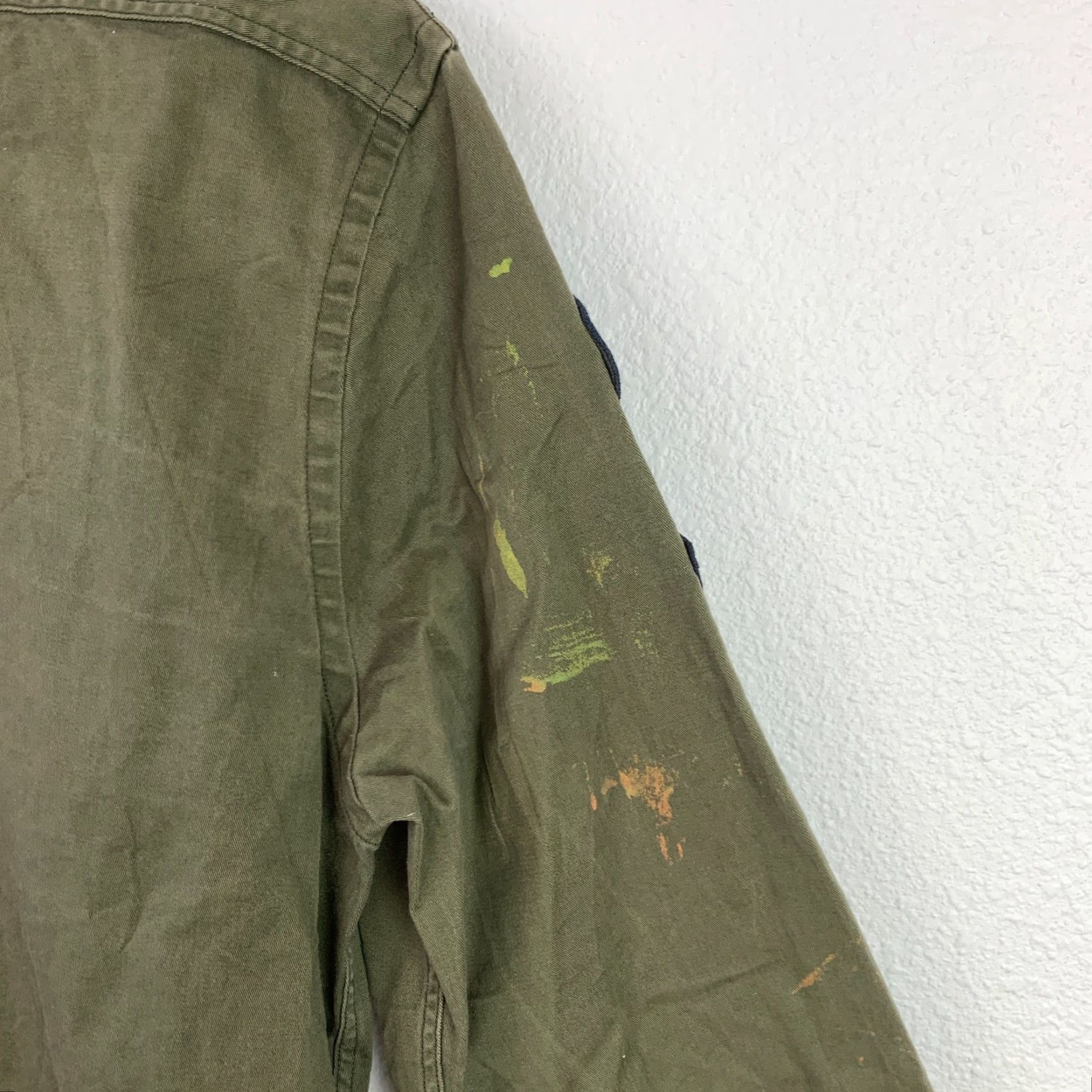 Express Express Green Military Look Patches Long Sleeve Button Up Shirt Medium Size US M / EU 48-50 / 2 - 7 Thumbnail