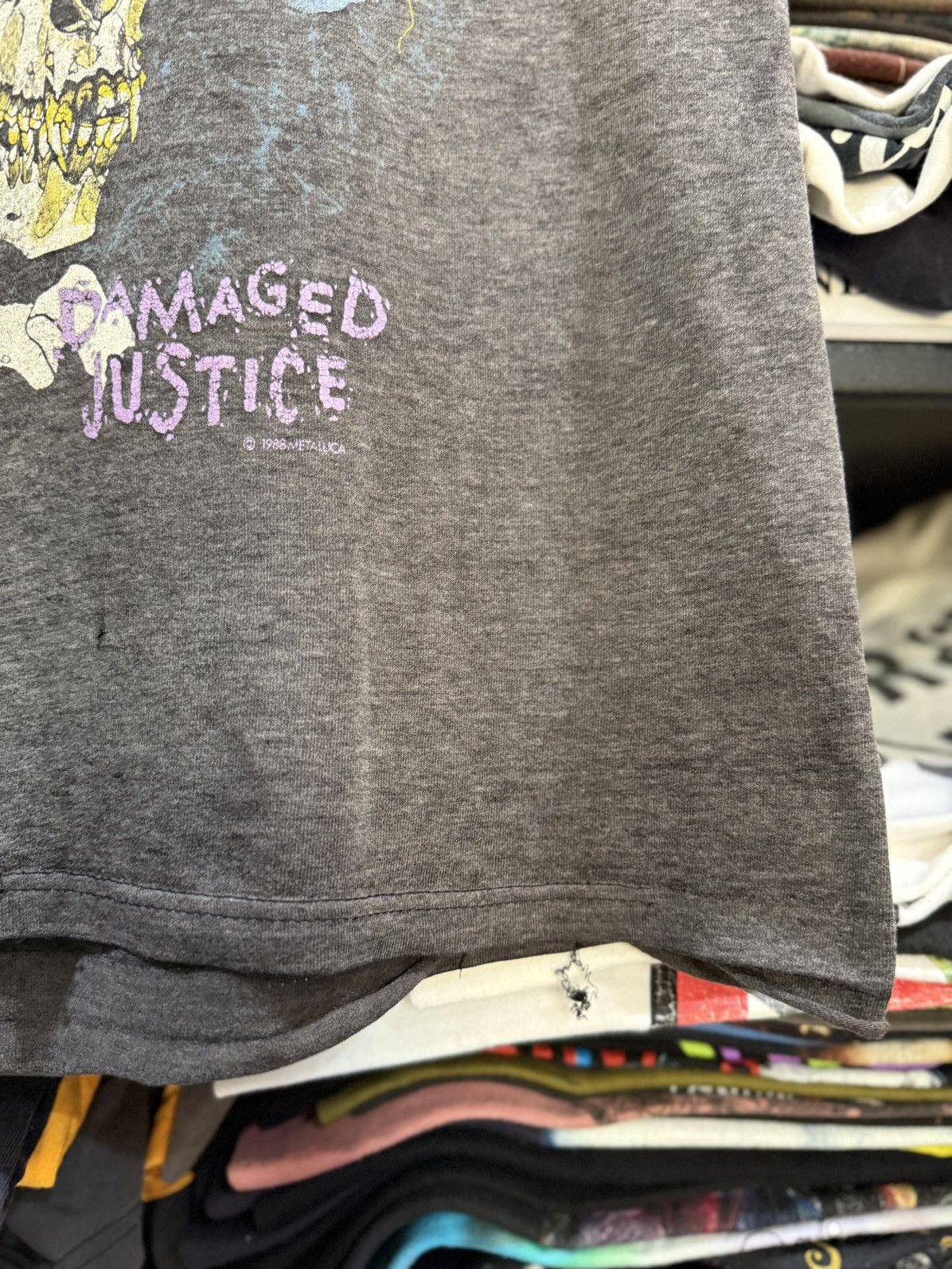 Band Tees Thrashed Vintage 80s Metallica Pushead Paper Thin Tank Top T Size US L / EU 52-54 / 3 - 11 Thumbnail