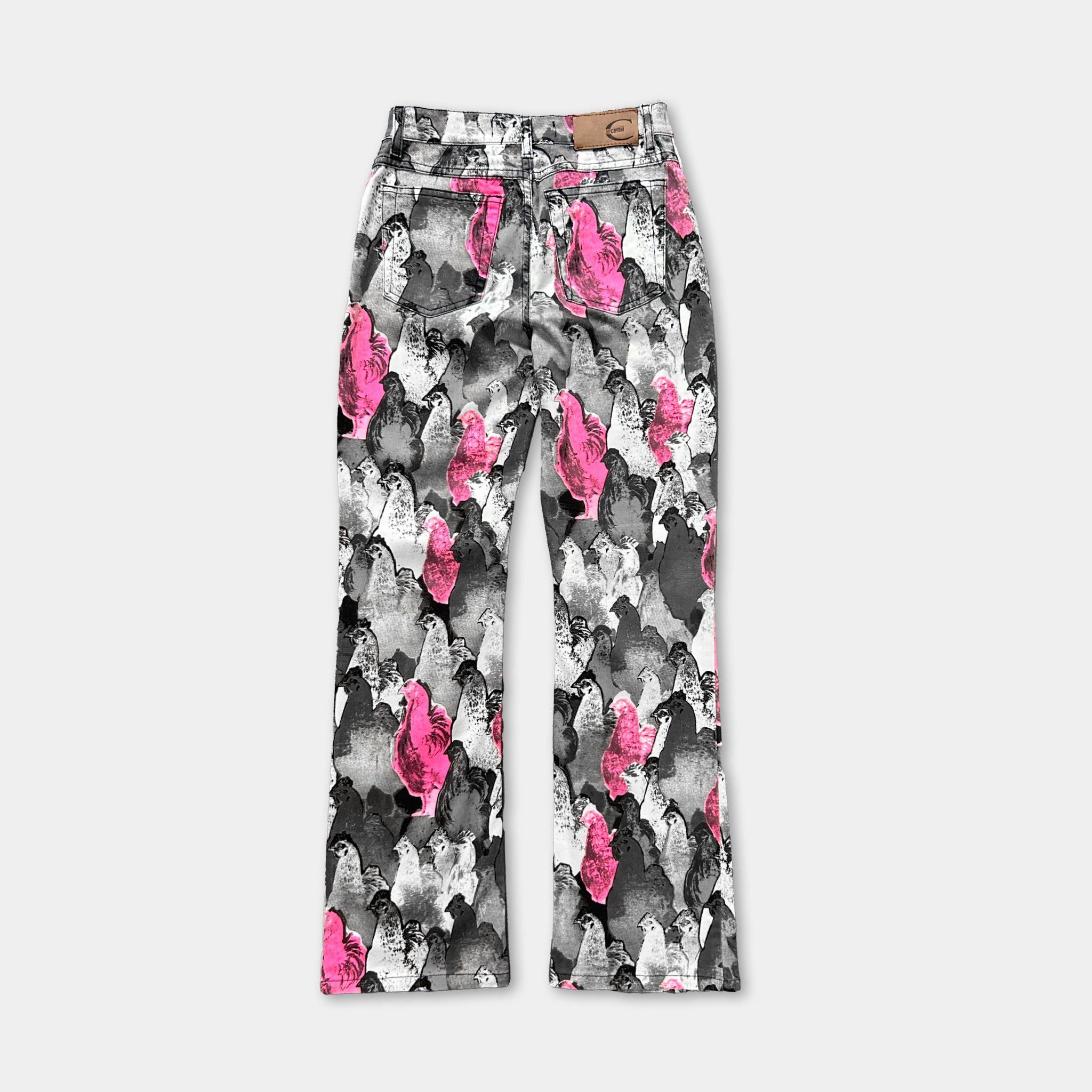 Just Cavalli Just Cavalli 00's Pink Black Silhouette Jeans Size 26" / US 2 / IT 38 - 4 Thumbnail