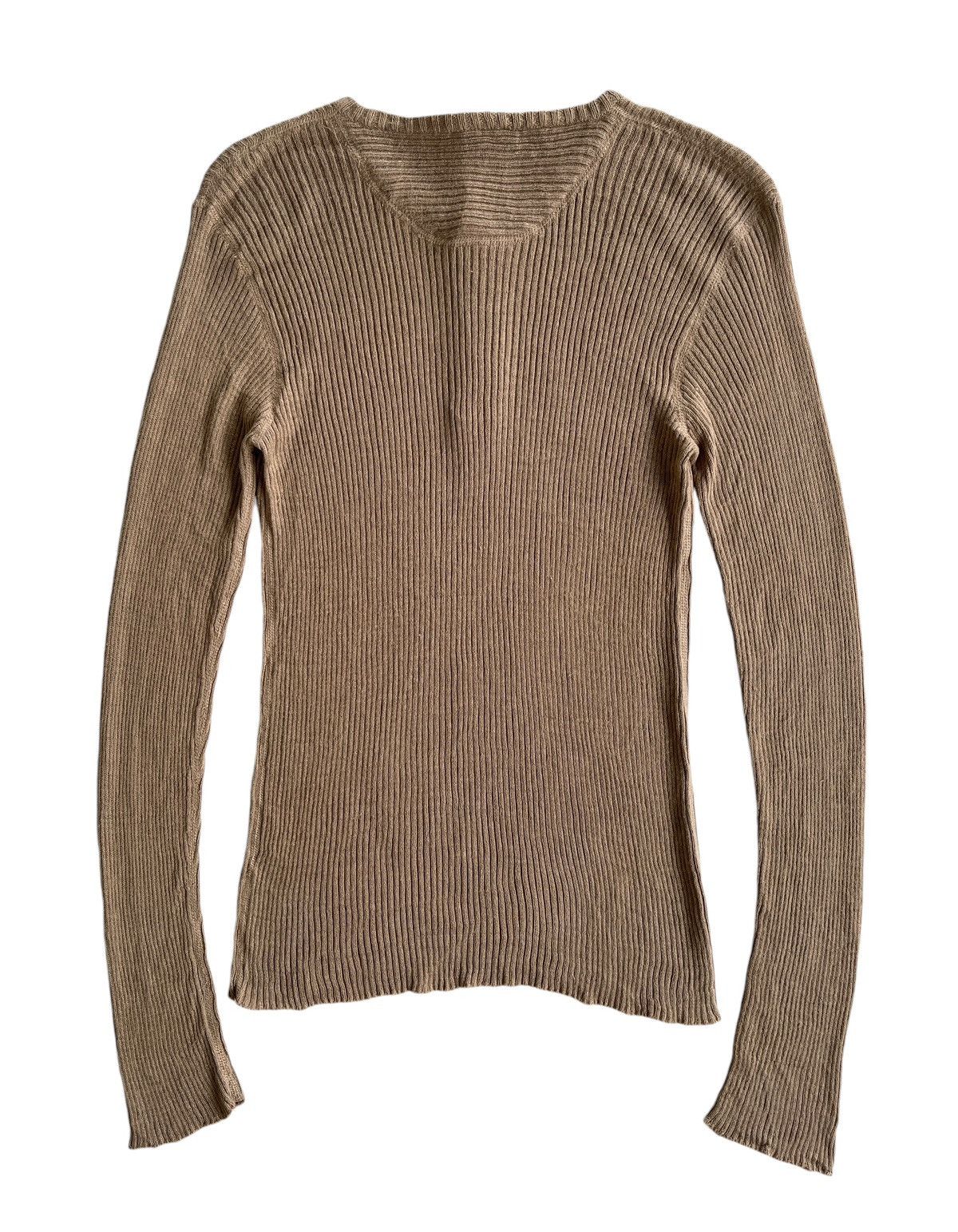 agnes b. Agnes B. Solid Ribbed Longsleeve Knitted Size M / US 6-8 / IT 42-44 - 2 Thumbnail