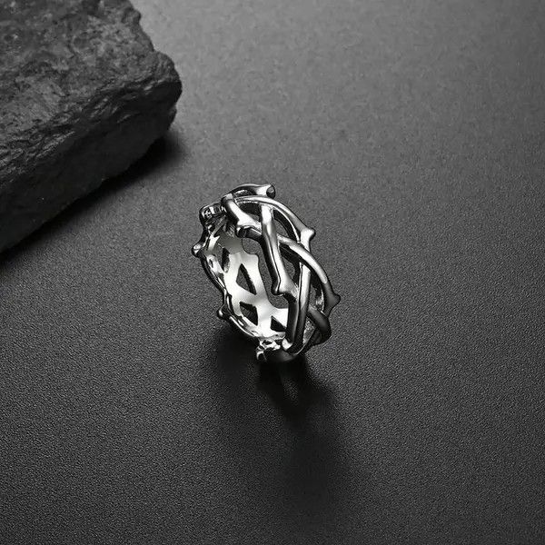 Jewelry 9mm Stainless Steel Vine Ring Size ONE SIZE - 3 Thumbnail