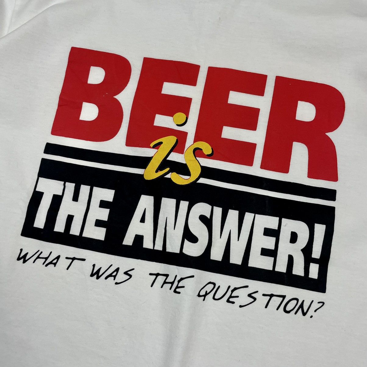 Vintage Vintage JW Beer Is Always The Answer Humor T Shirt Size US L / EU 52-54 / 3 - 4 Thumbnail