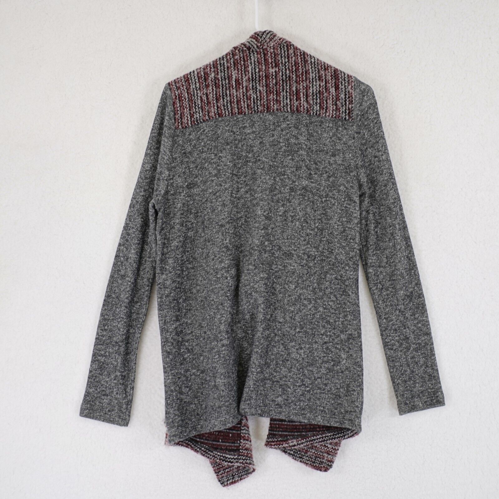 Lucky Brand Lucky Brand Patchwork Heather Gray Red Cardigan Sweater Larg Size L / US 10 / IT 46 - 5 Thumbnail