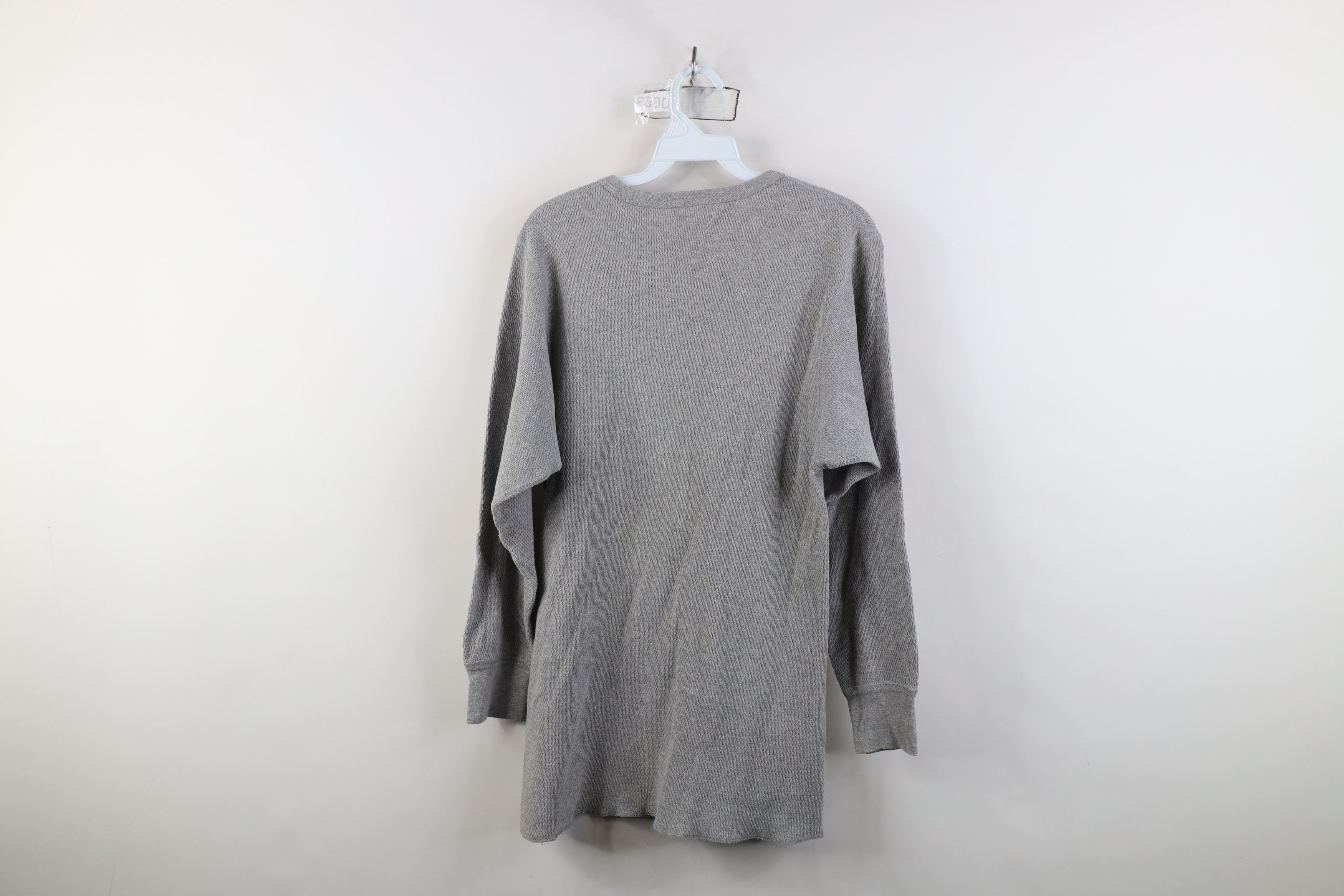 Vintage Vintage 90s Streetwear Waffle Knit Long Sleeve T-Shirt USA Size US L / EU 52-54 / 3 - 7 Thumbnail