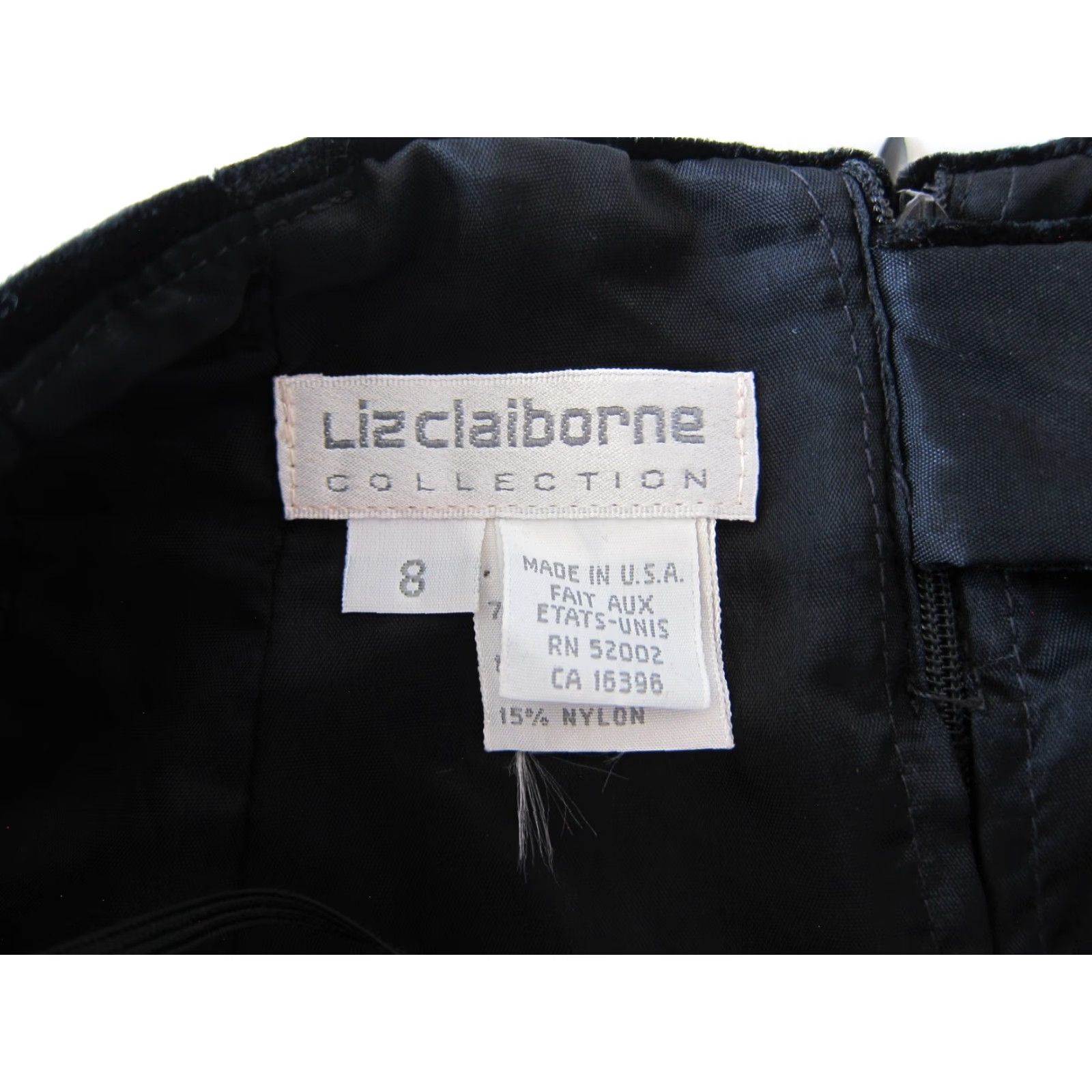 Liz Claiborne VINTAGE Liz Claiborne Collection Black Velvet Straight Pencil Skirt Women 8 Size 30" / US 8 / IT 44 - 3 Thumbnail