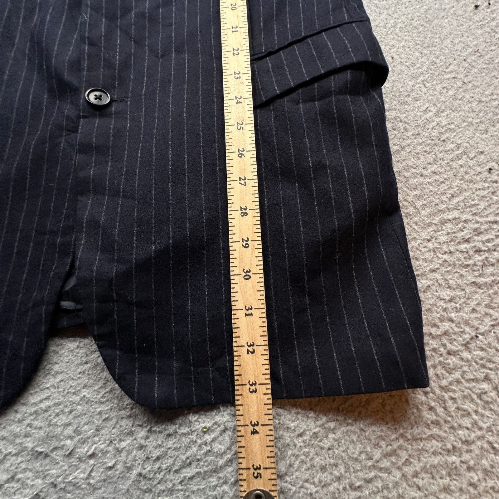 Brooks Brothers Brooks Brothers Pinstripe Wool Jacket 42 Long Navy Italy Size US L / EU 52-54 / 3 - 8 Thumbnail