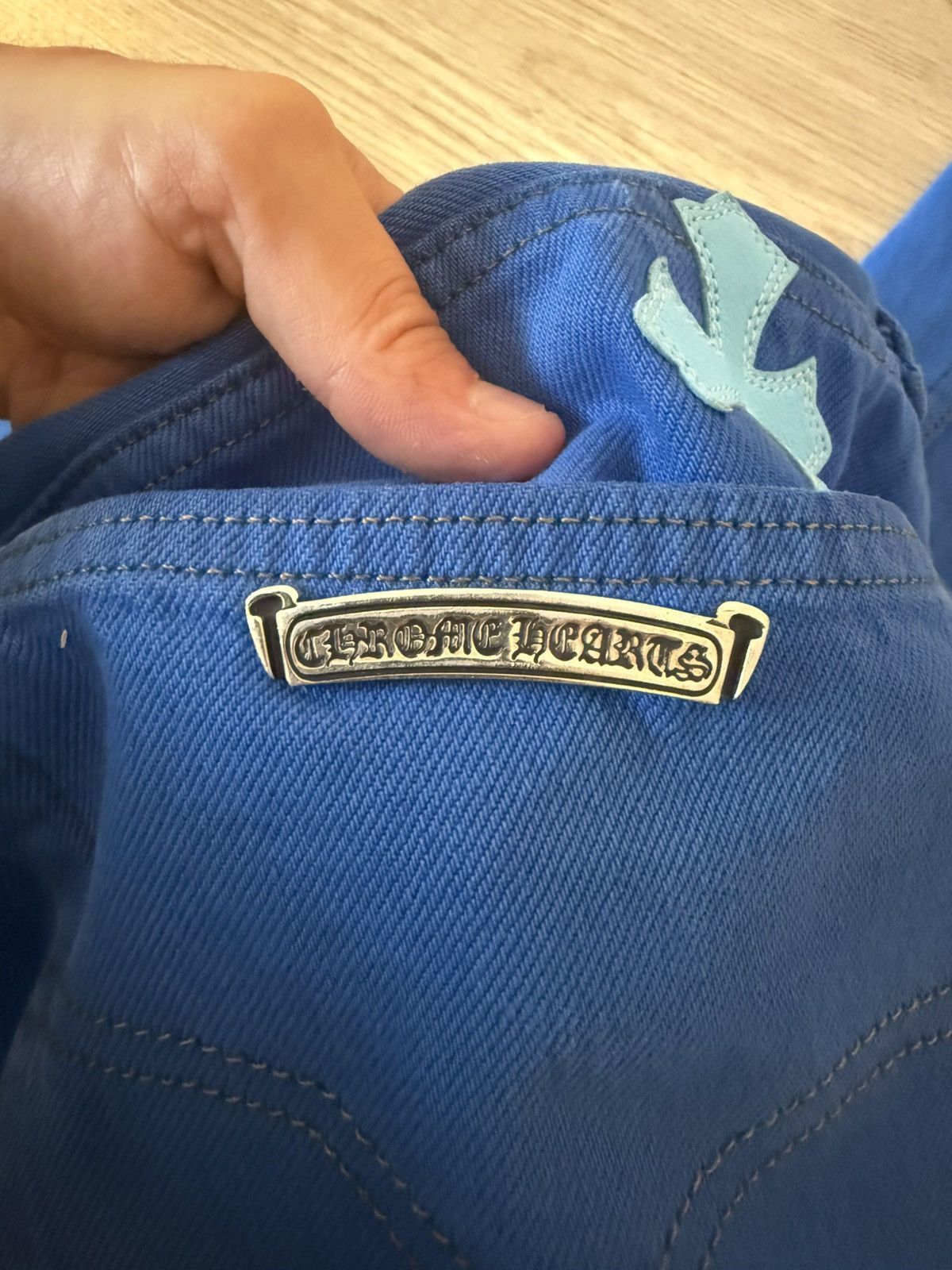 Chrome Hearts Chrome Hearts Blue Cross Patch Levis Size US 36 / EU 52 - 21 Thumbnail