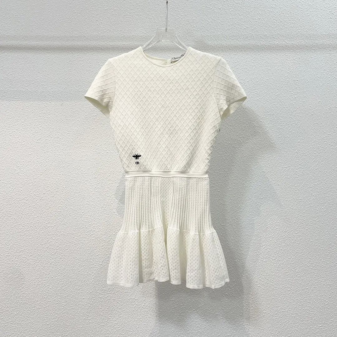 Dior Christian Dior Bee Embroidered Knit Dress Size 36 Size XS / US 0-2 / IT 36-38 - 1 Thumbnail