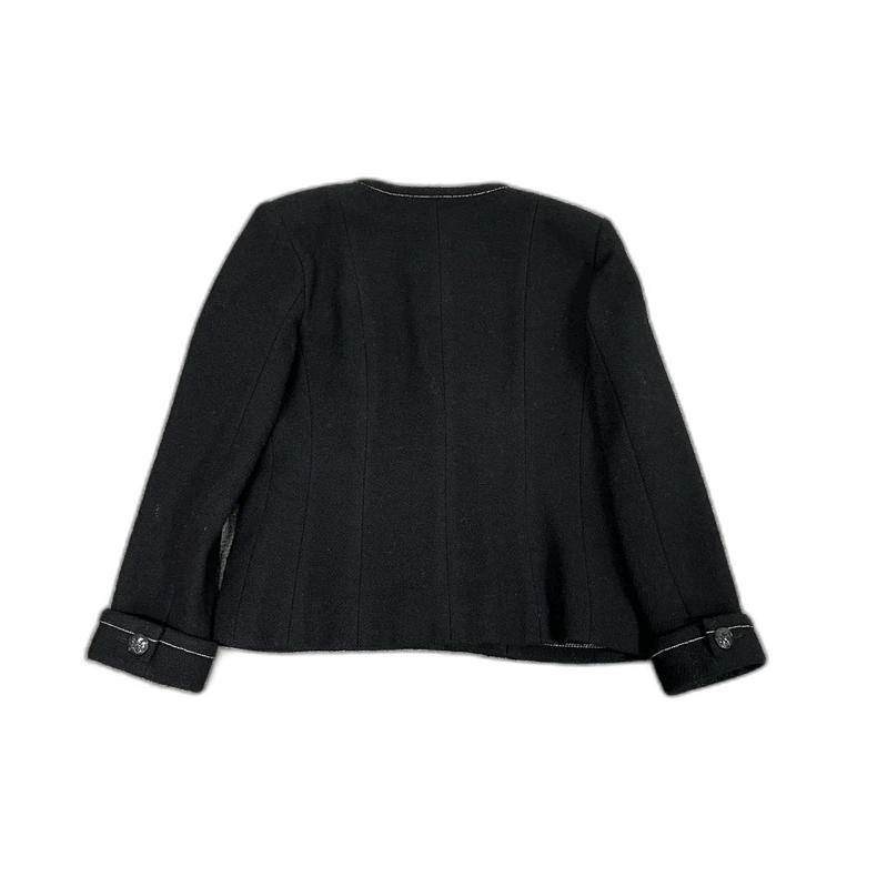 Chanel Chanel Black Outerwear Restaurant Series Coat Size L / US 10 / IT 46 - 1 Thumbnail