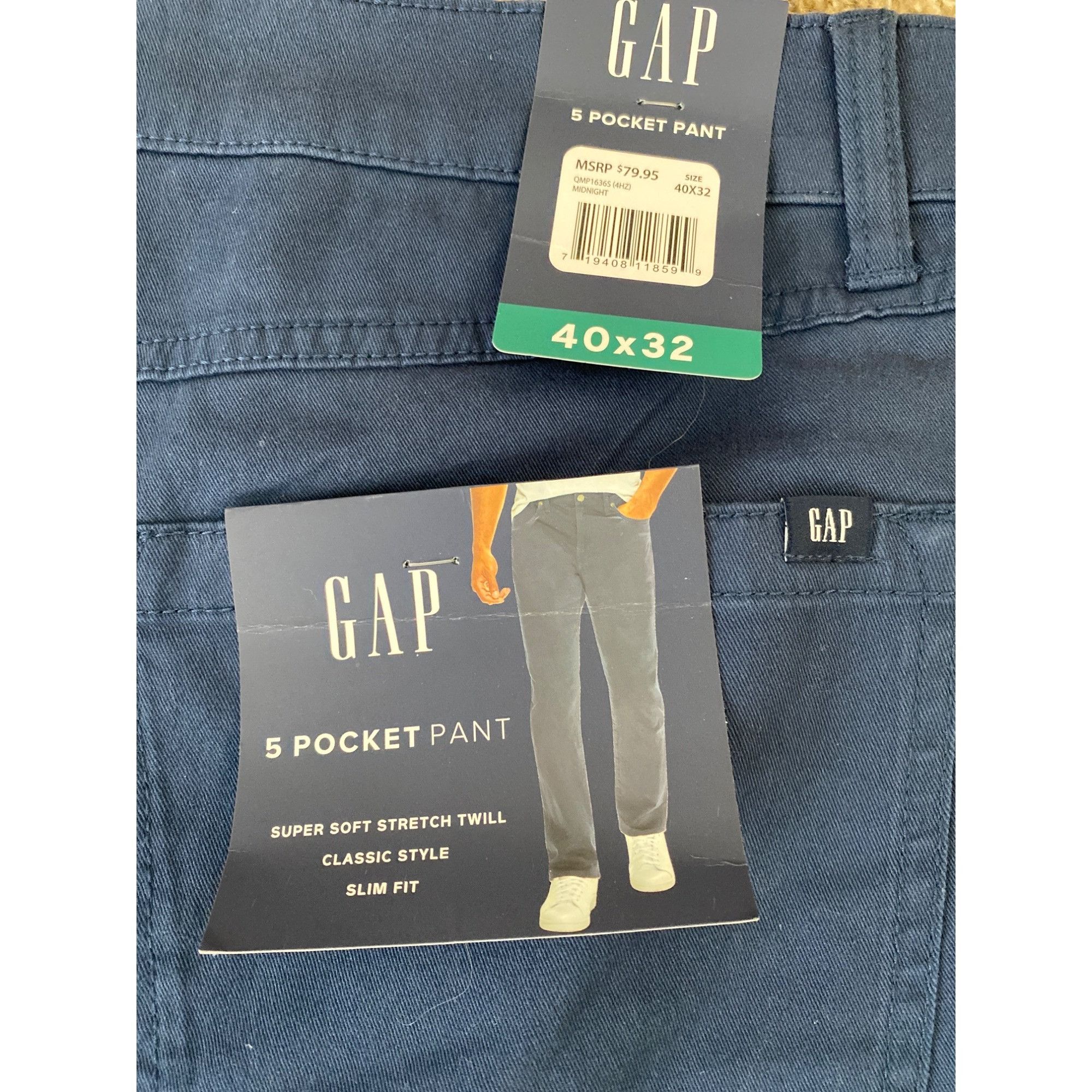 Gap GAP MEN'S BLUE 5 POCKET PANTS SZ 40 NWT Size US 40 / EU 56 - 4 Thumbnail