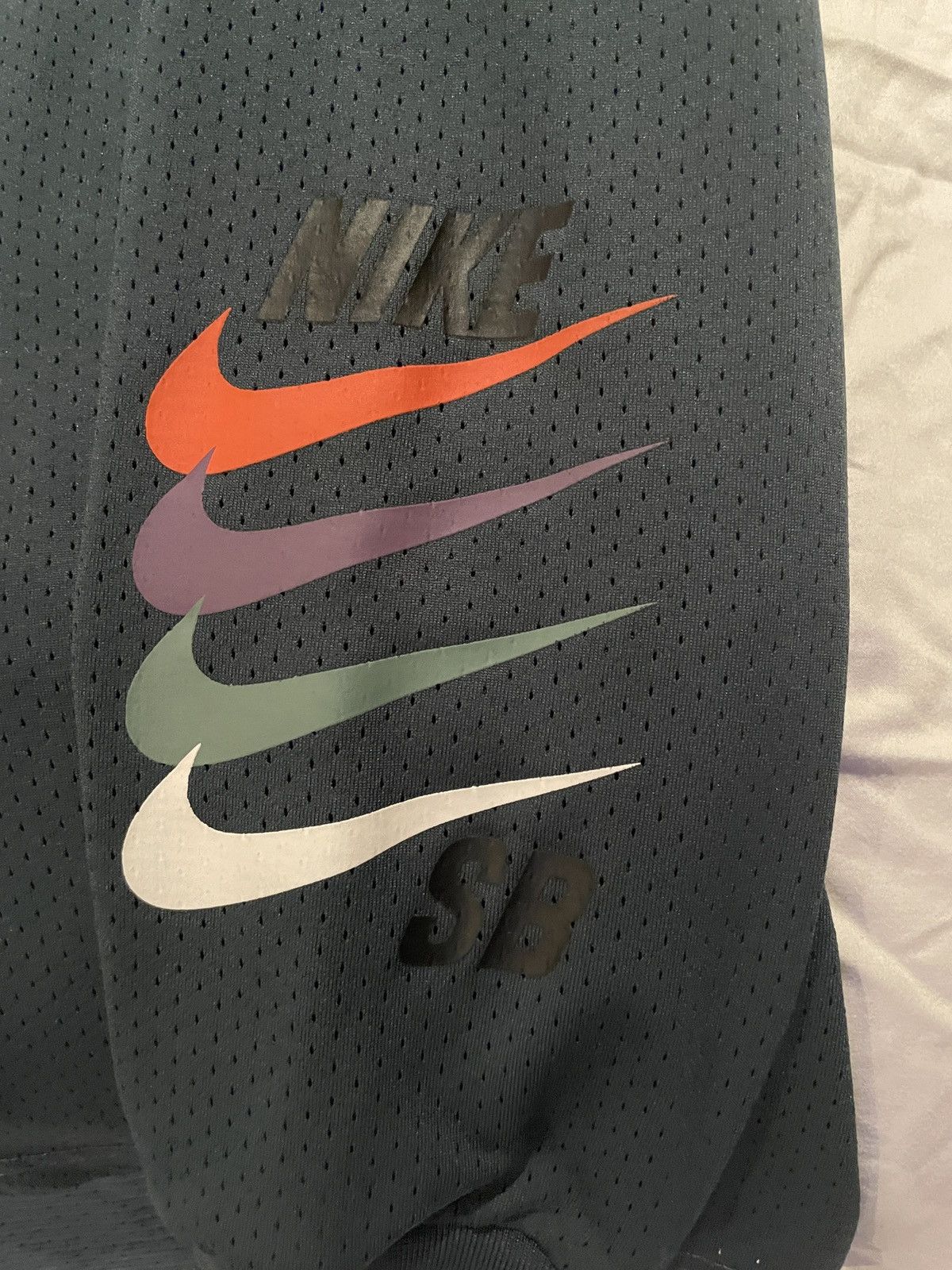 Nike Nike SB Forest Green Logo Mesh L/s Tee Size US XL / EU 56 / 4 - 3 Thumbnail
