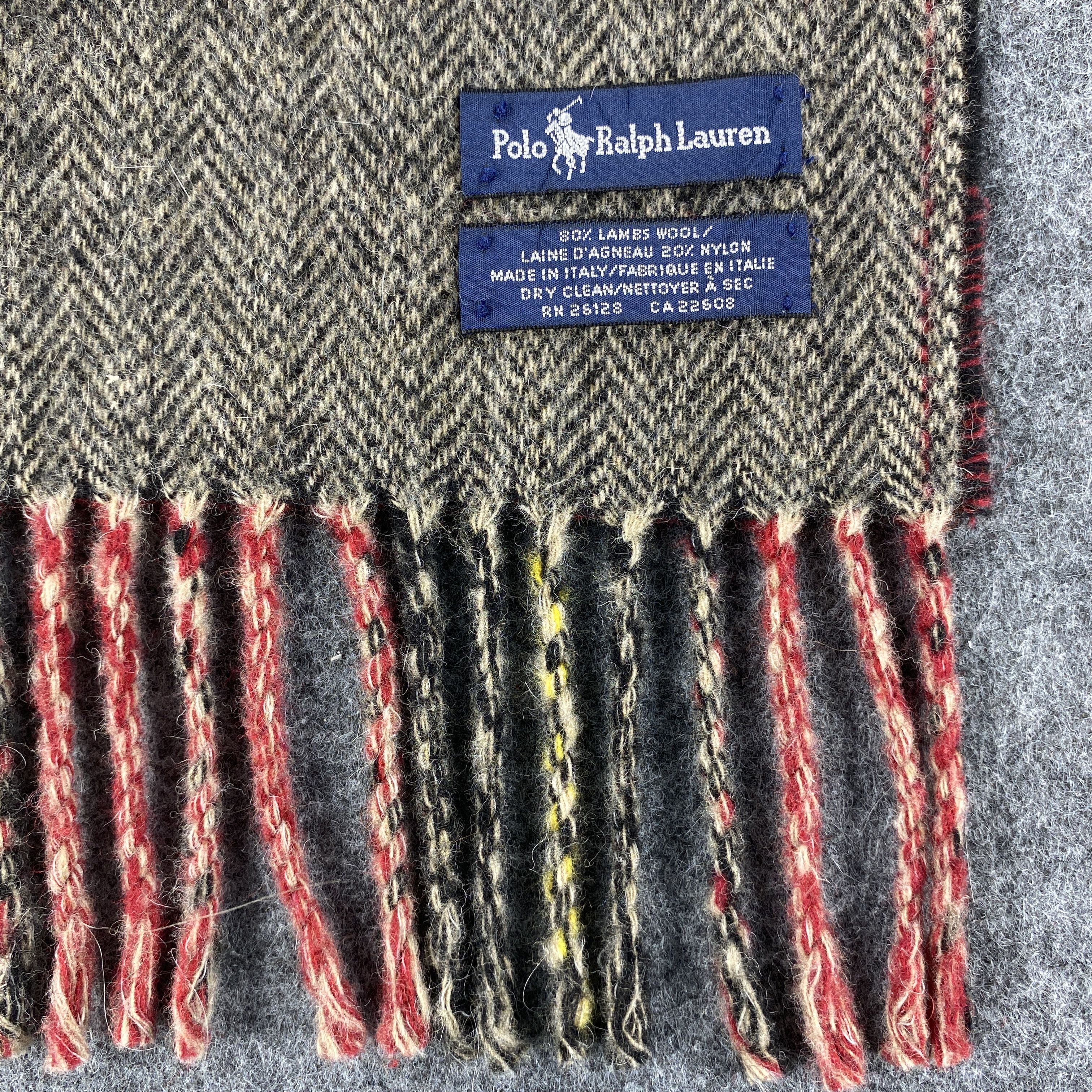 Polo Ralph Lauren × Vintage GF10445 Polo Ralph Lauren Scarf Neck Wear Muffler Nova Check Size ONE SIZE - 2 Thumbnail