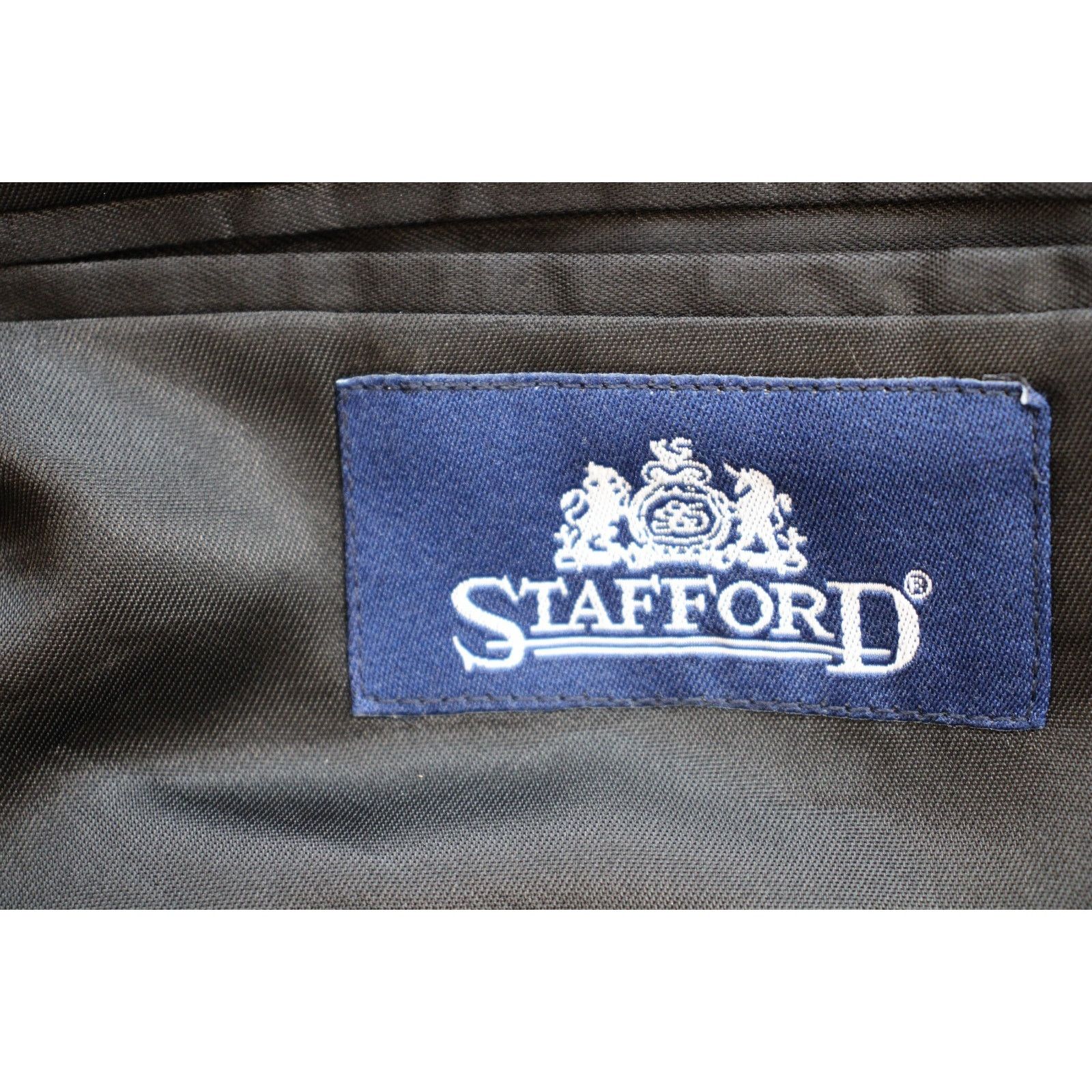 Stafford Stafford Blazer Mens Size 40R Black Notch Lapel 2 Button Size 40R - 5 Thumbnail
