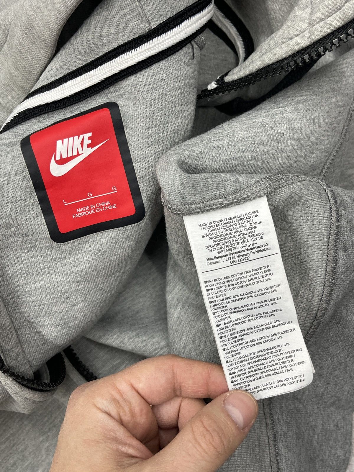 Nike Mens Nike Tech Fleece Zip Hoodie Grey Drill Y2K ACG TN Size US L / EU 52-54 / 3 - 8 Thumbnail