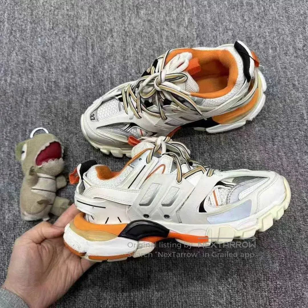 Balenciaga Balenciaga Track White Orange Sneakers. Size US 6 / IT 36 - 3 Thumbnail
