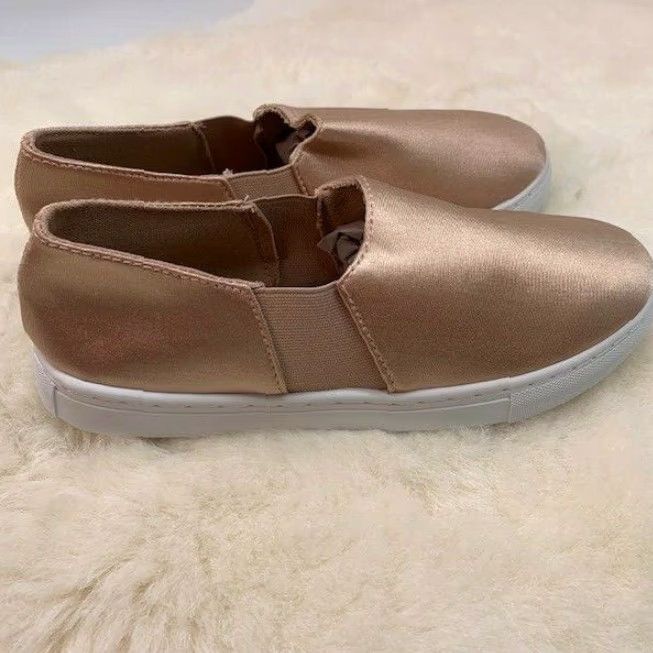 Vintage QUPID Women's Sneaker MOIRA-07 Slip On Champagne Lycra 8.5 M US Size US 8.5 / IT 38.5 - 4 Thumbnail