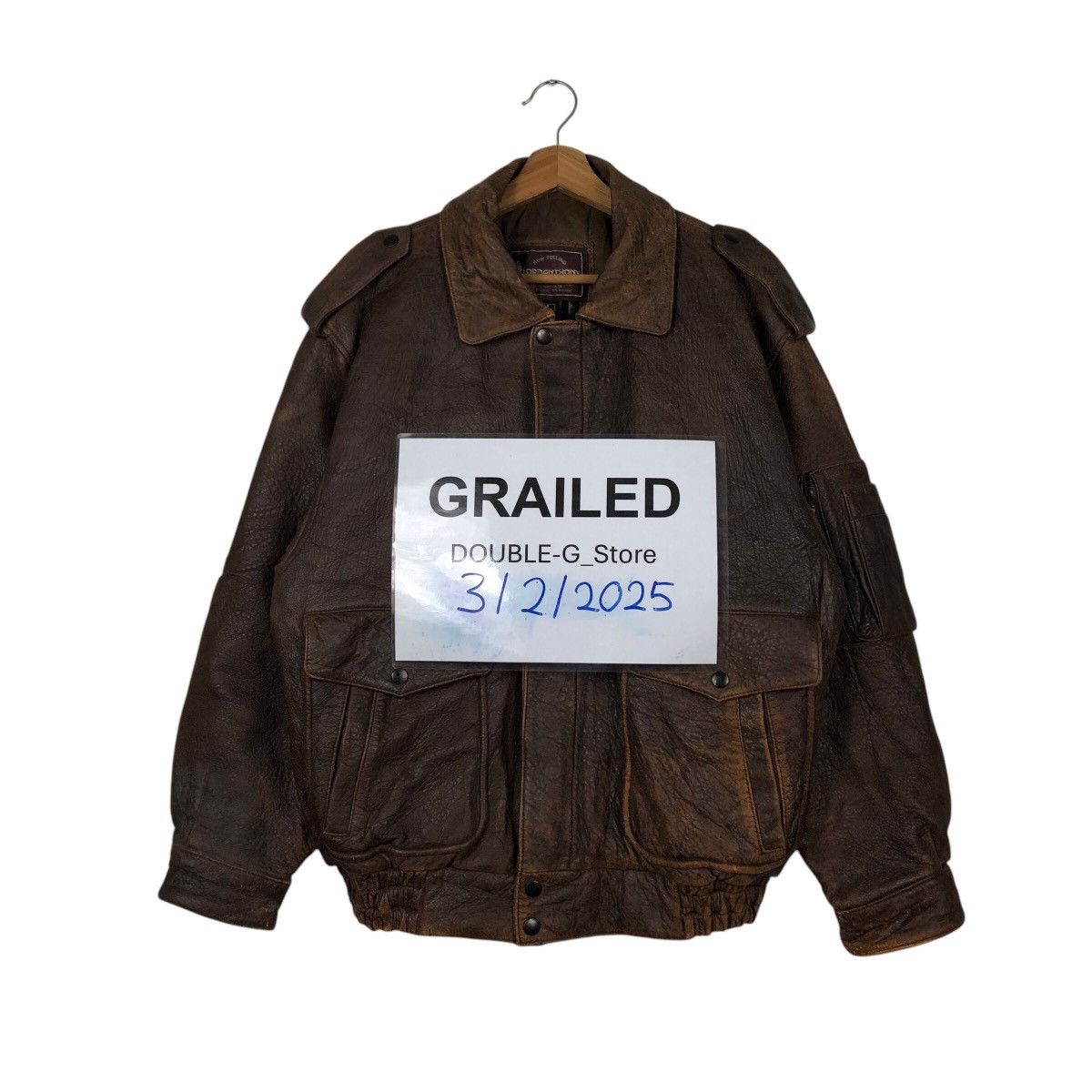 Japanese Brand × Vintage 📌Vintage Bomber Leather Jacket Lordanthony Issey Miyake Size US L / EU 52-54 / 3 - 1 Thumbnail