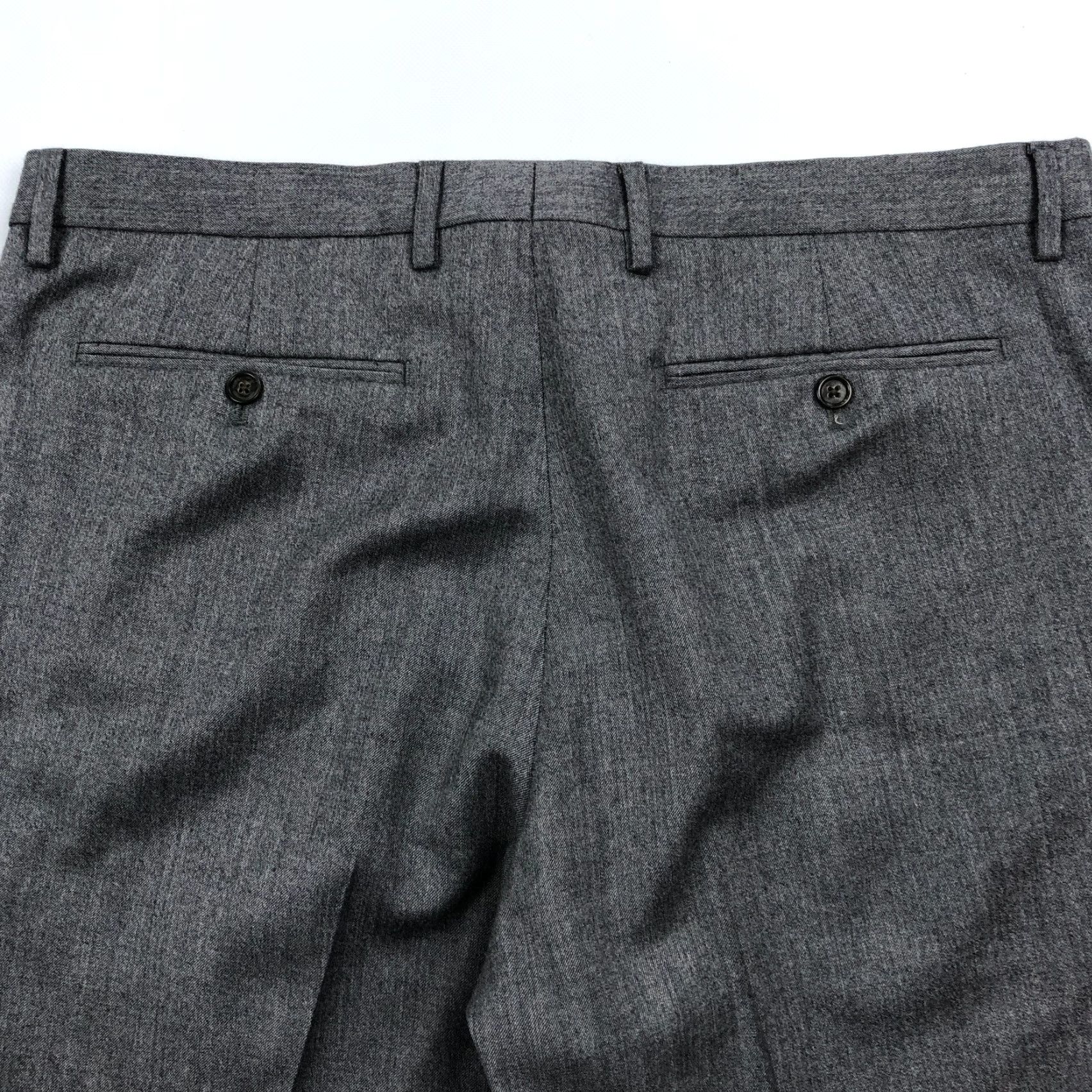 Banana Republic Banana Republic Pants 36x32 Gray Flannel Wool Trousers Tailored Slim Fit University Ivy League Dress Pants Mens Regular Slim Front Flat Front Size US 36 / EU 52 - 5 Thumbnail