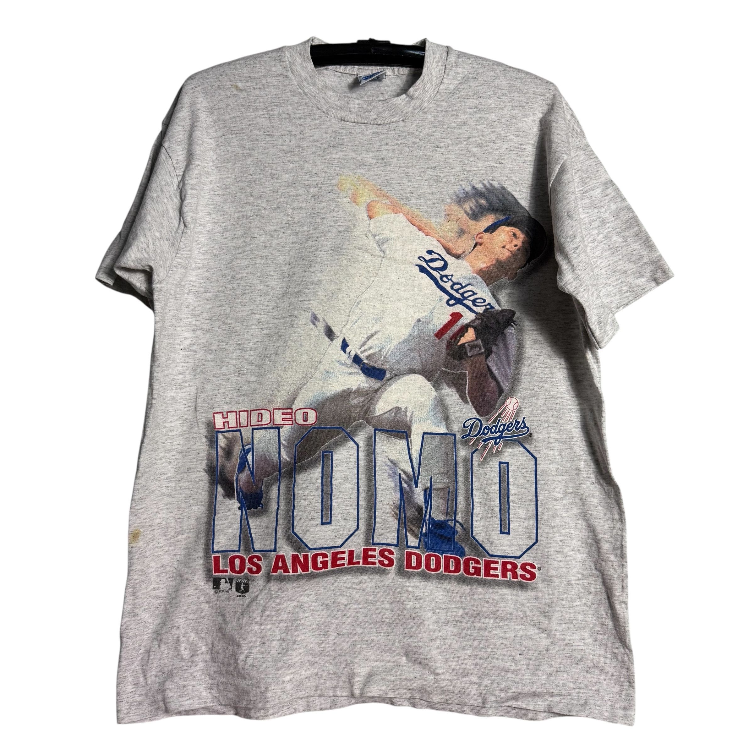 Salem Sportswear 🔥RARE🔥Vtg 1995 MLB Hideo Nomo Dodgers T-shirt Single Stich Size US L / EU 52-54 / 3 - 1 Thumbnail