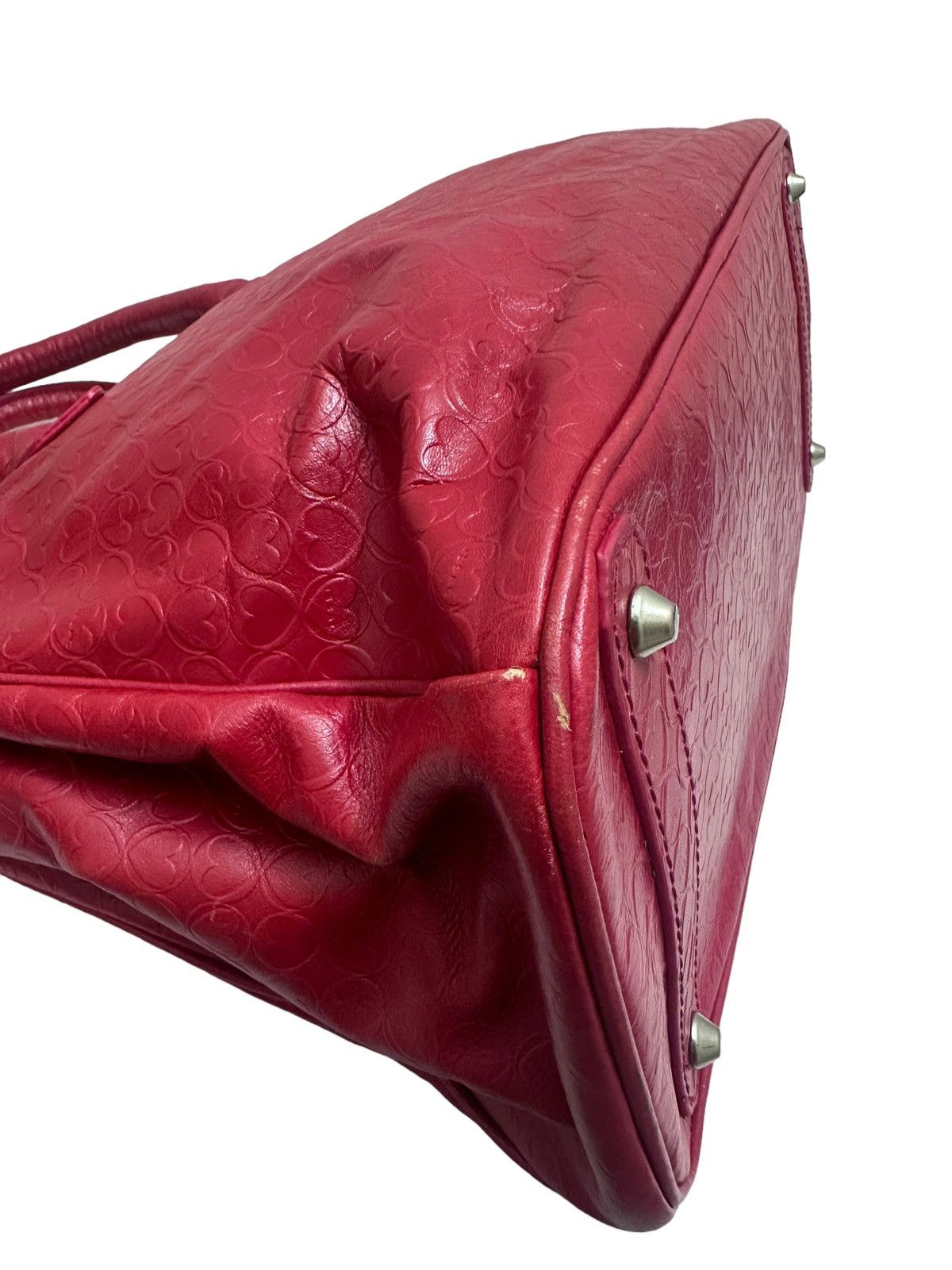 Handmade RARE ‼️ Leather Red ‘Birkin’ Bag Size ONE SIZE - 12 Thumbnail