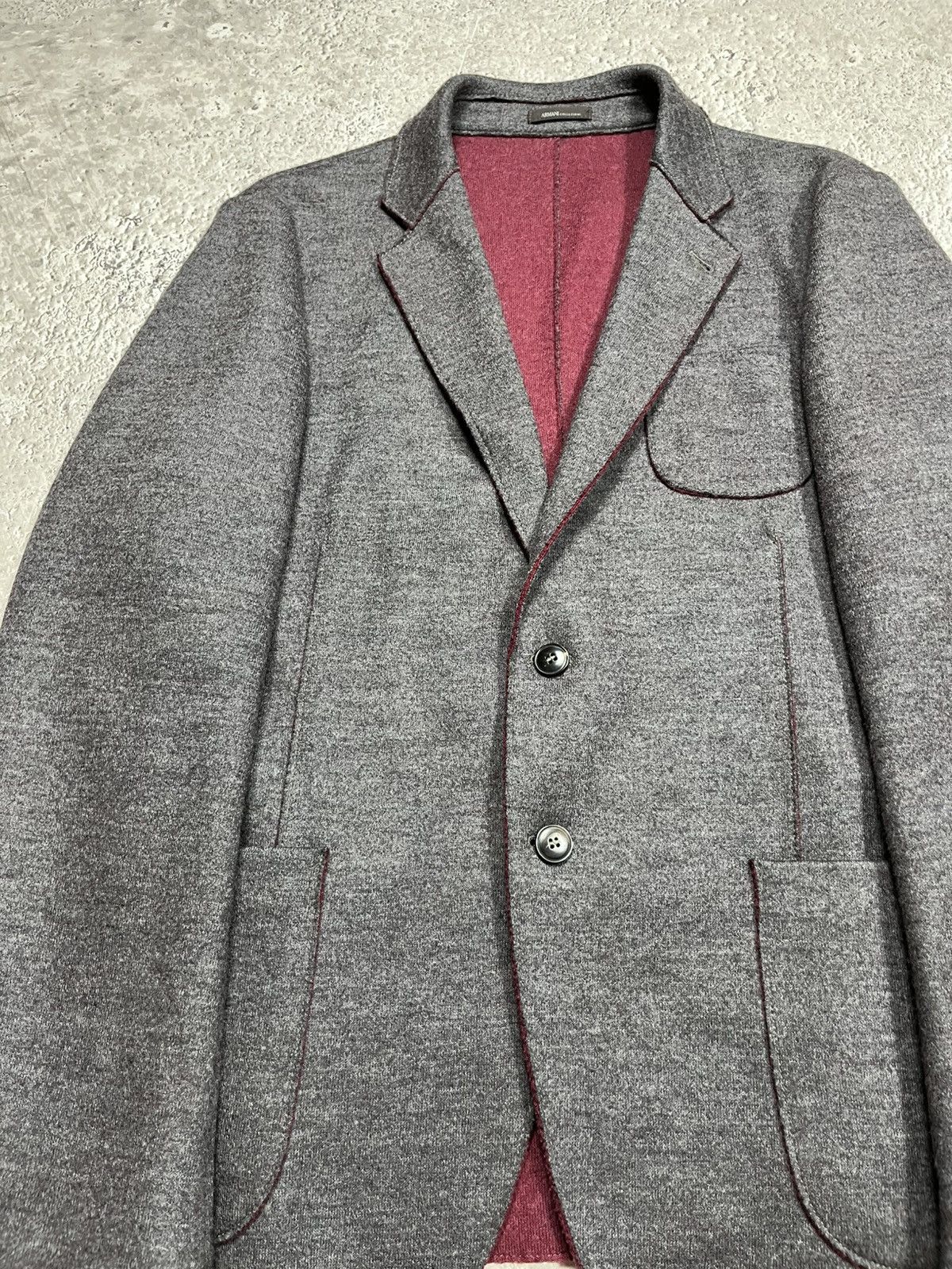 Armani Collezioni Armani Collezioni Men’s Wool Blend Grey Blazer Jacket Size US M / EU 48-50 / 2 - 5 Thumbnail