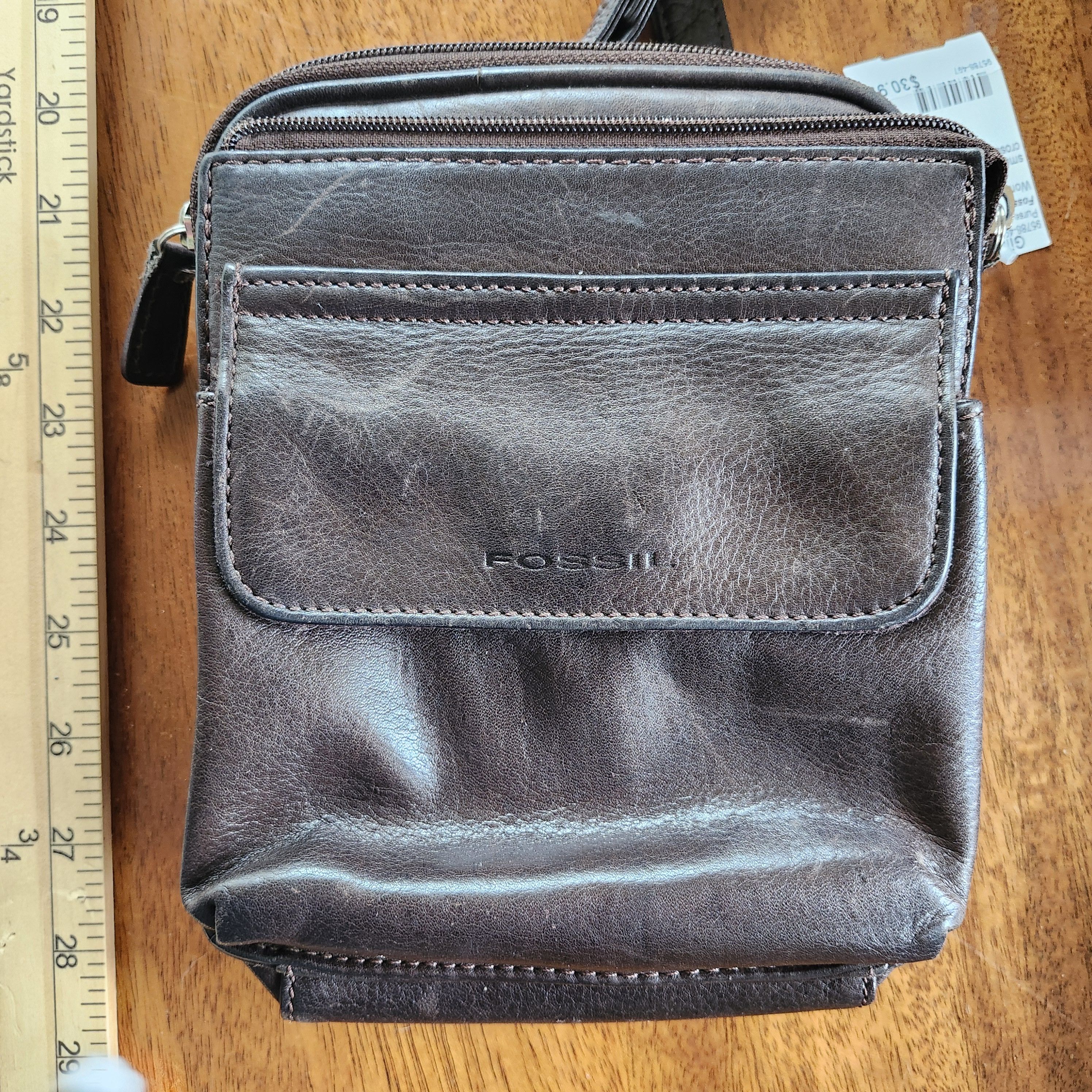 Fossil Fossil Women's Brown Leather Bag Purse Zipper Pocket New Size ONE SIZE - 9 Thumbnail