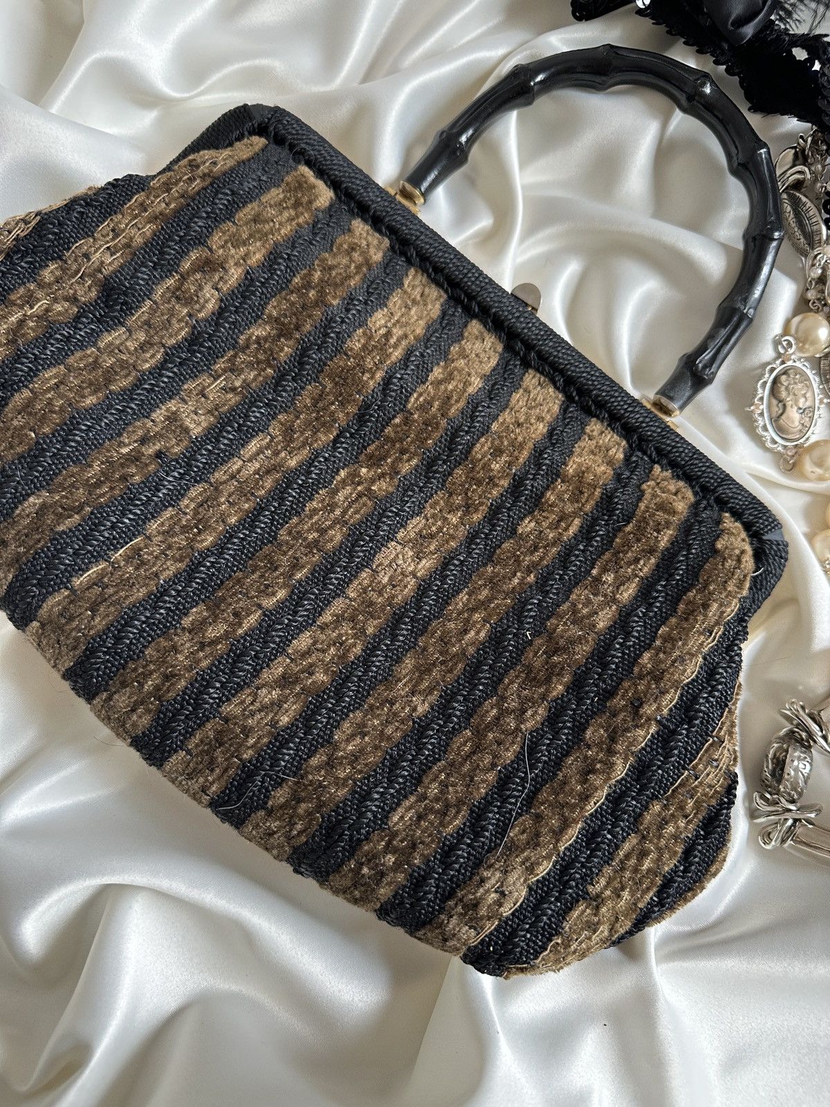 Vintage Vintage antique bamboo shoulder bag Size ONE SIZE - 4 Thumbnail