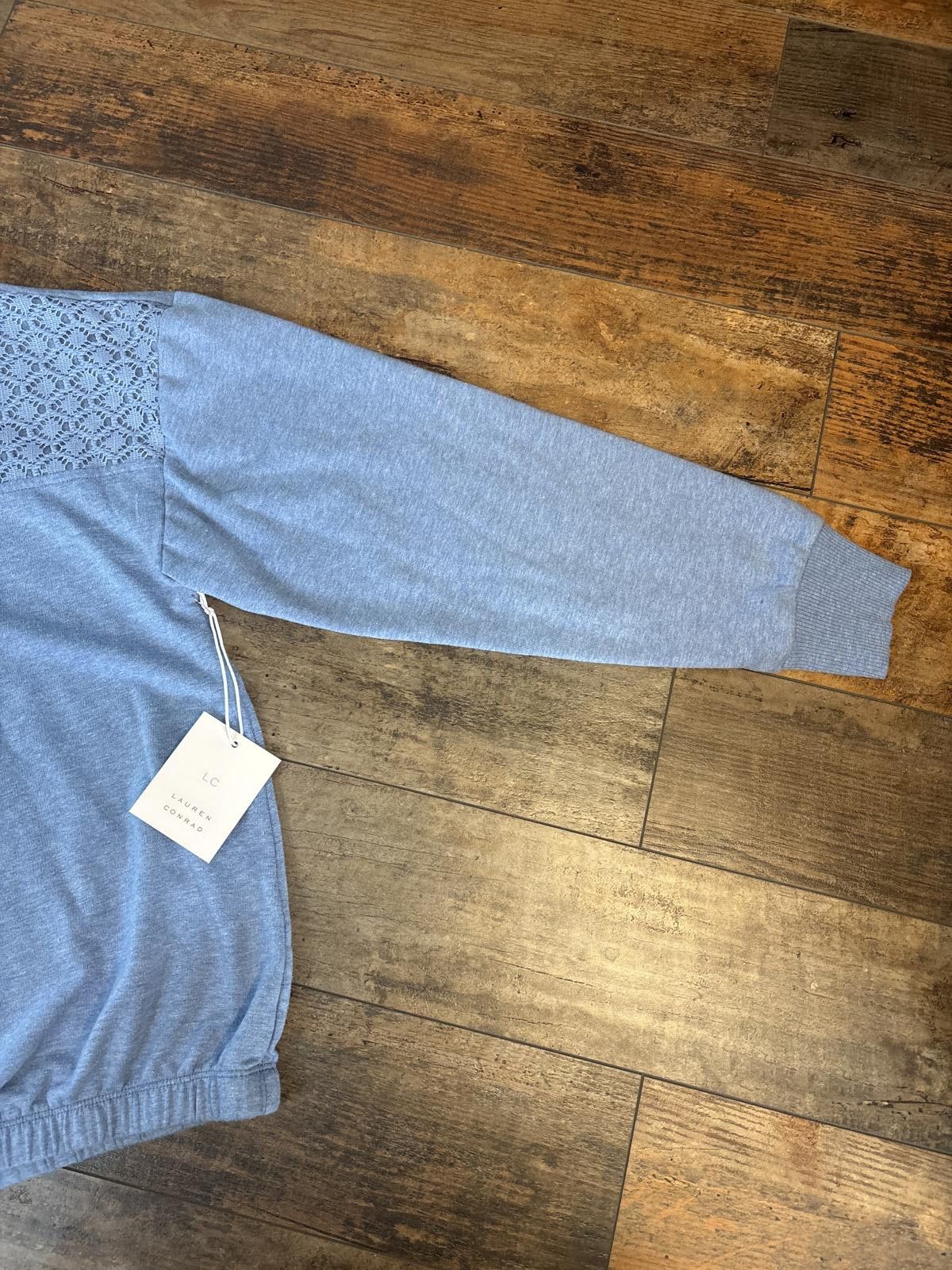Lauren Conrad Lauren Conrad Medium Gray Hoodie with Embroidered Detail Size M / US 6-8 / IT 42-44 - 7 Thumbnail
