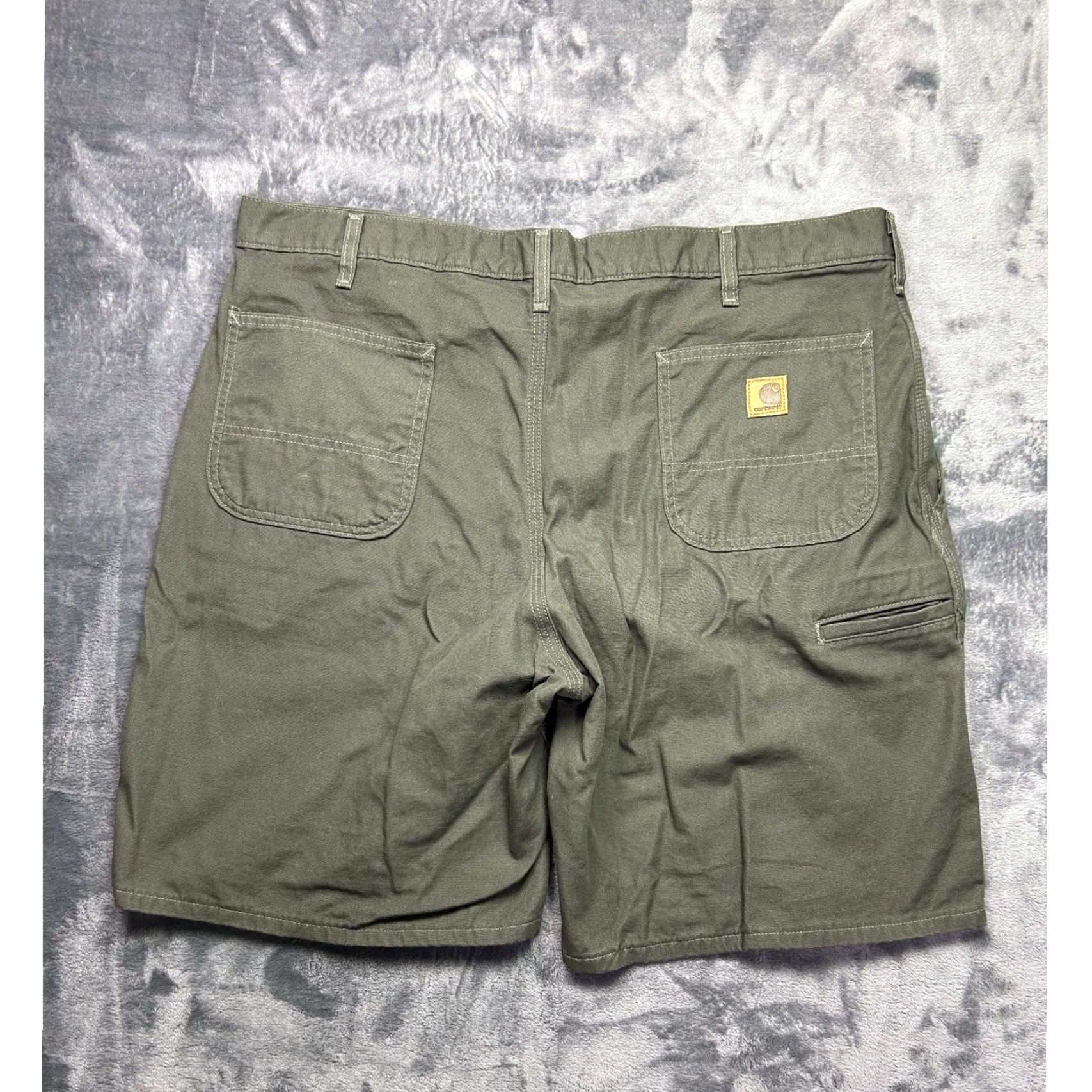 Carhartt VINTAGE Carhartt 42 Olive Green Canvas Carpenter Shorts Relaxed Fit Cargo Workwear Shorts Mens Size US 42 / EU 58 - 4 Thumbnail