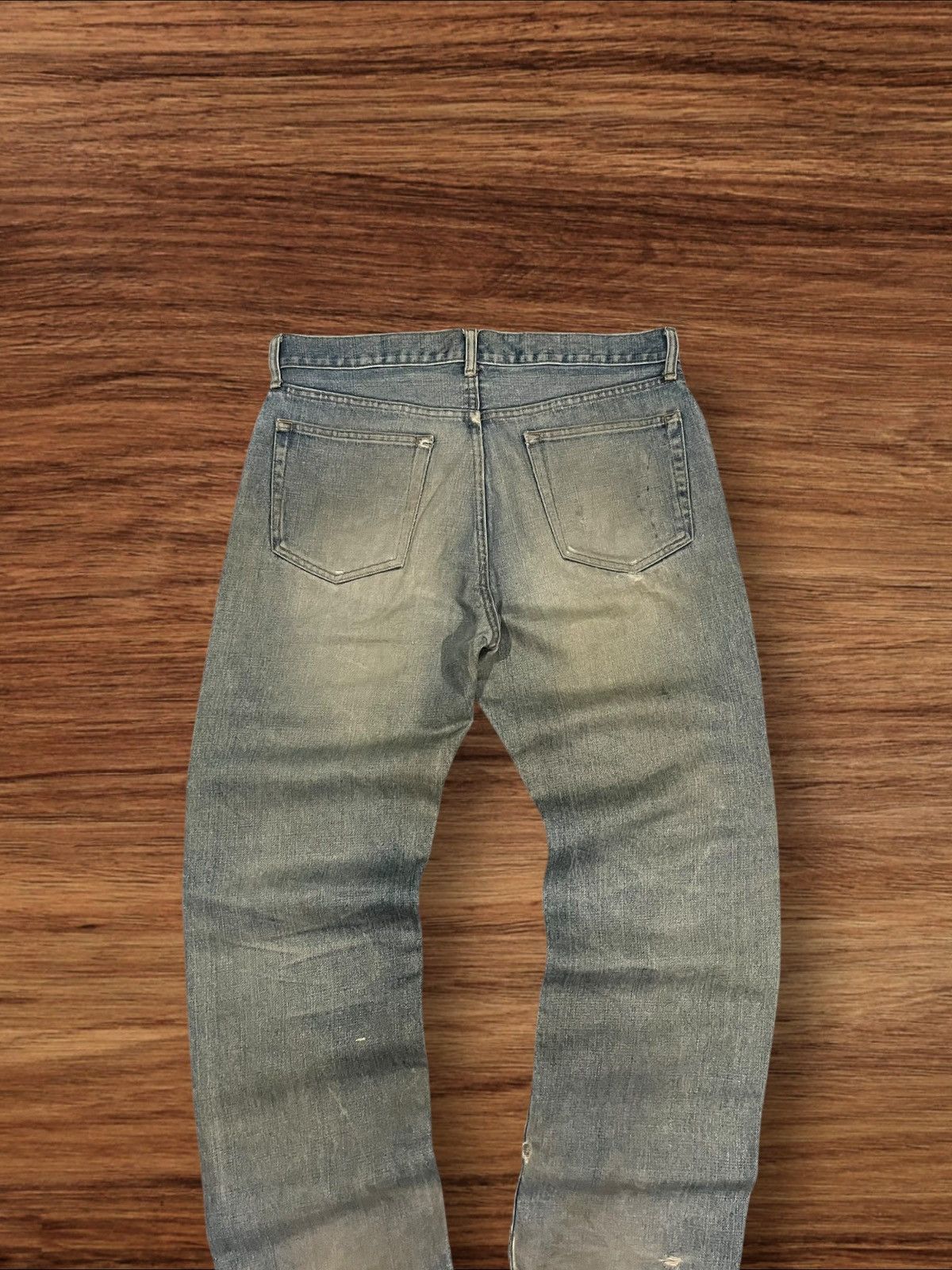 If Six Was Nine × Japanese Brand × Le Grande Bleu (L.G.B.) Vintage Japanese Brand Uniqlo Mud Washed Distressed Jeans Size US 33 - 5 Thumbnail