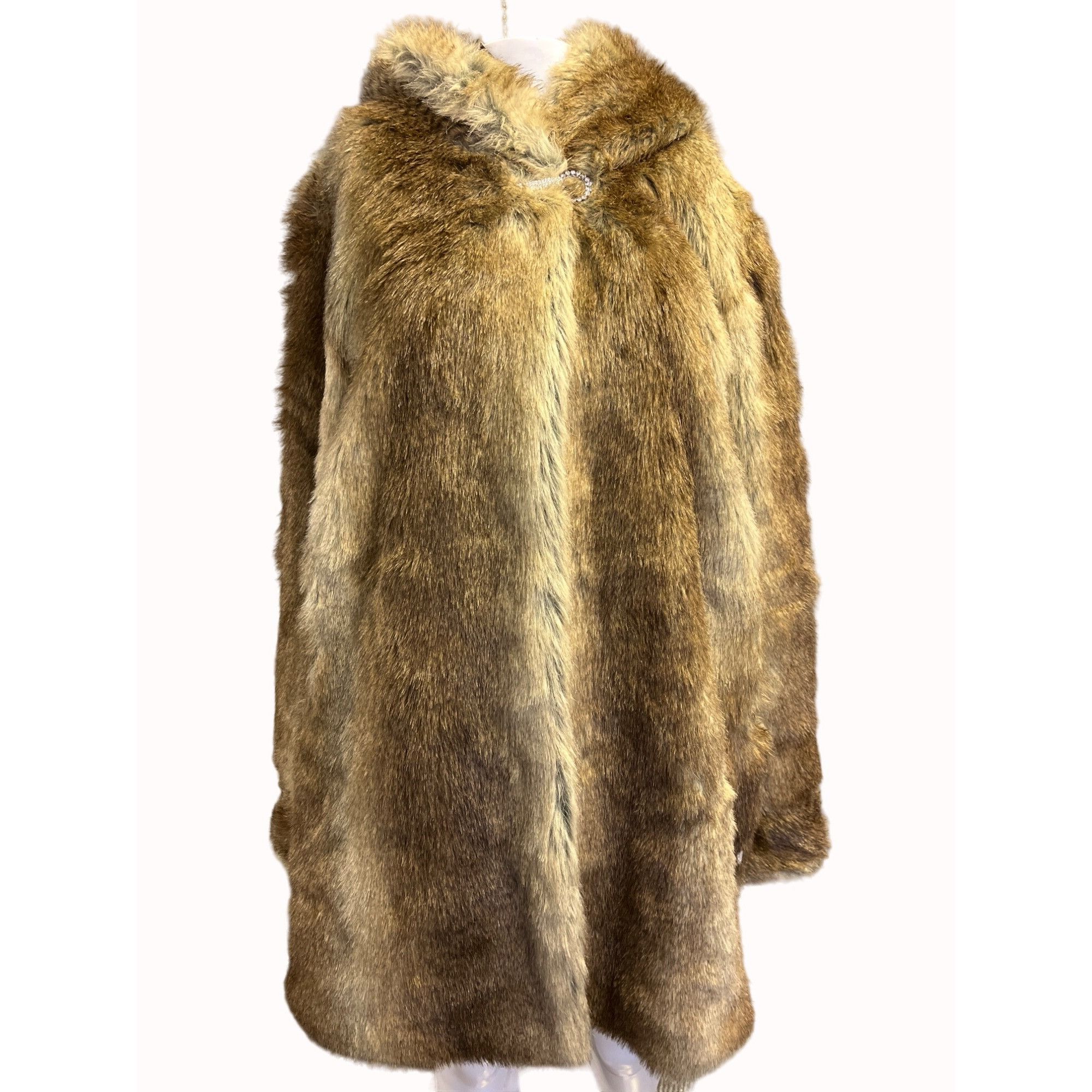 Other Pamela McCoy Womens Brown Fur Cape Coat One Size SKU 6605 Grailed