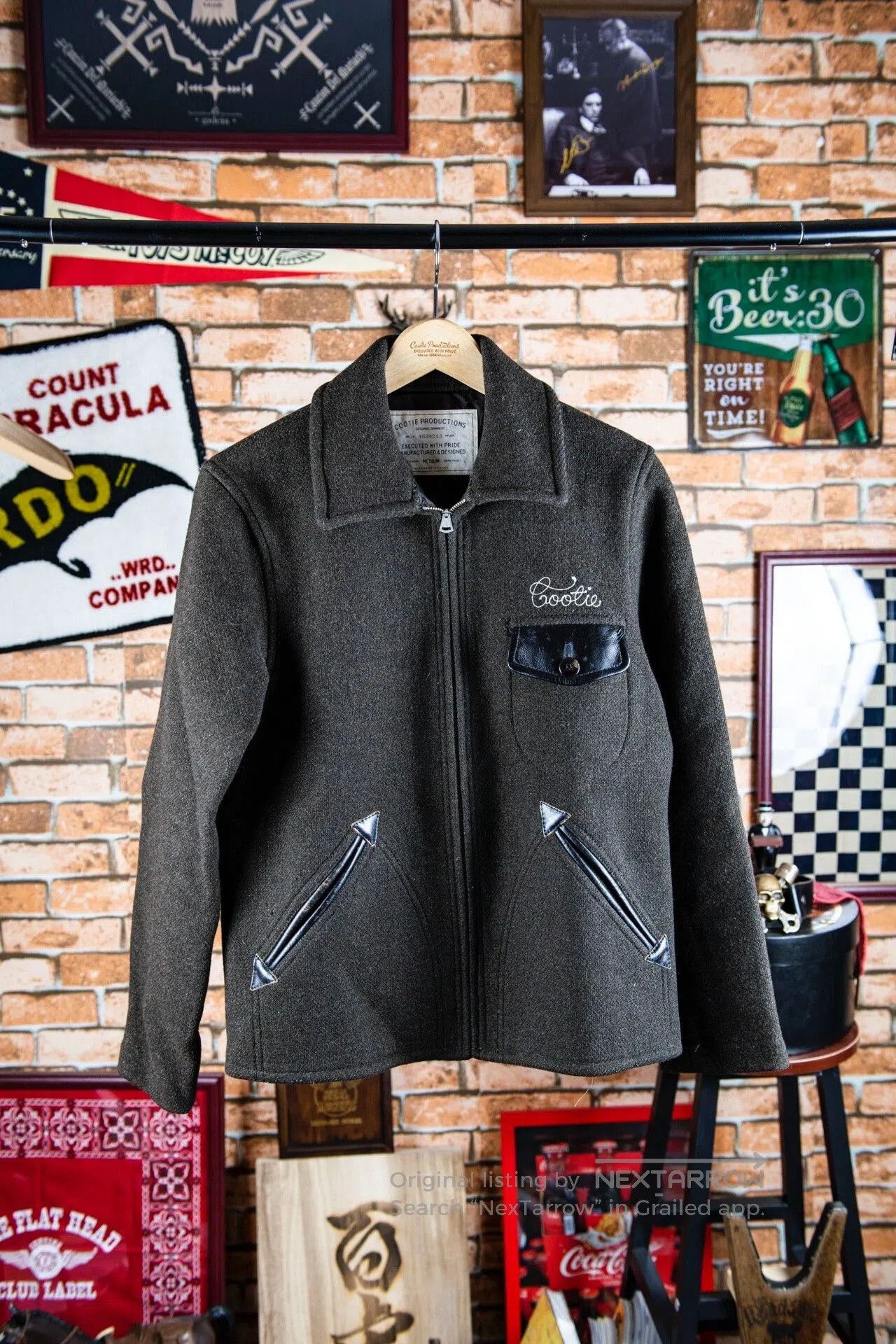 Japanese Brand Cootie Wool Coat with Leather Details. Size US M / EU 48-50 / 2 - 1 Thumbnail