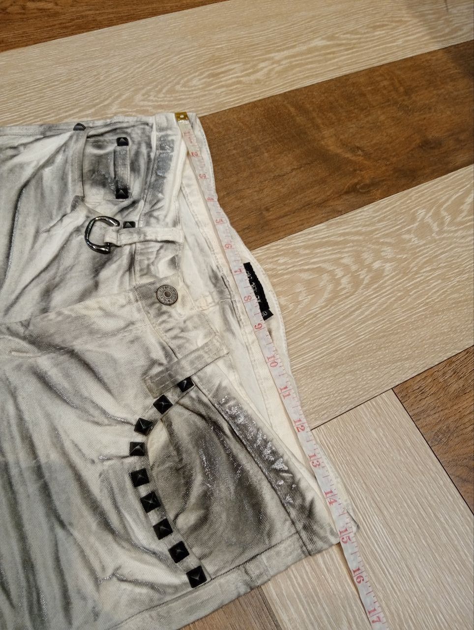 If Six Was Nine K.U.I ASH PUNK CREASE CLOUDY COAT STUDDED STRETCH DENIM Size US 30 / EU 46 - 11 Thumbnail