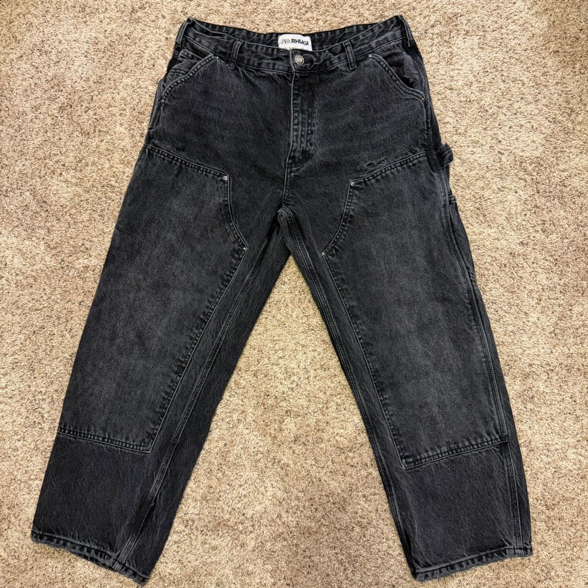Rhude × Zara Carpenter Distressed Denim Jeans Rhude x Zara Rhuigi Size US 32 / EU 48 - 1 Thumbnail