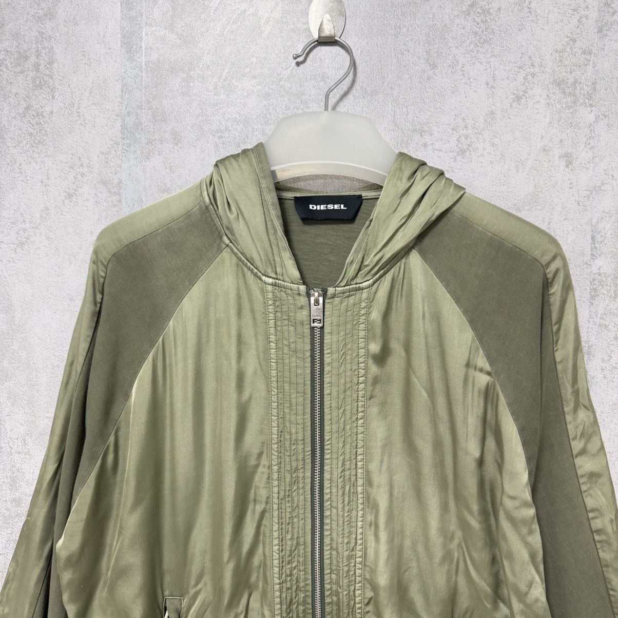 Diesel Diesel Satin Green Army Zip Hoodie Size US M / EU 48-50 / 2 - 2 Thumbnail