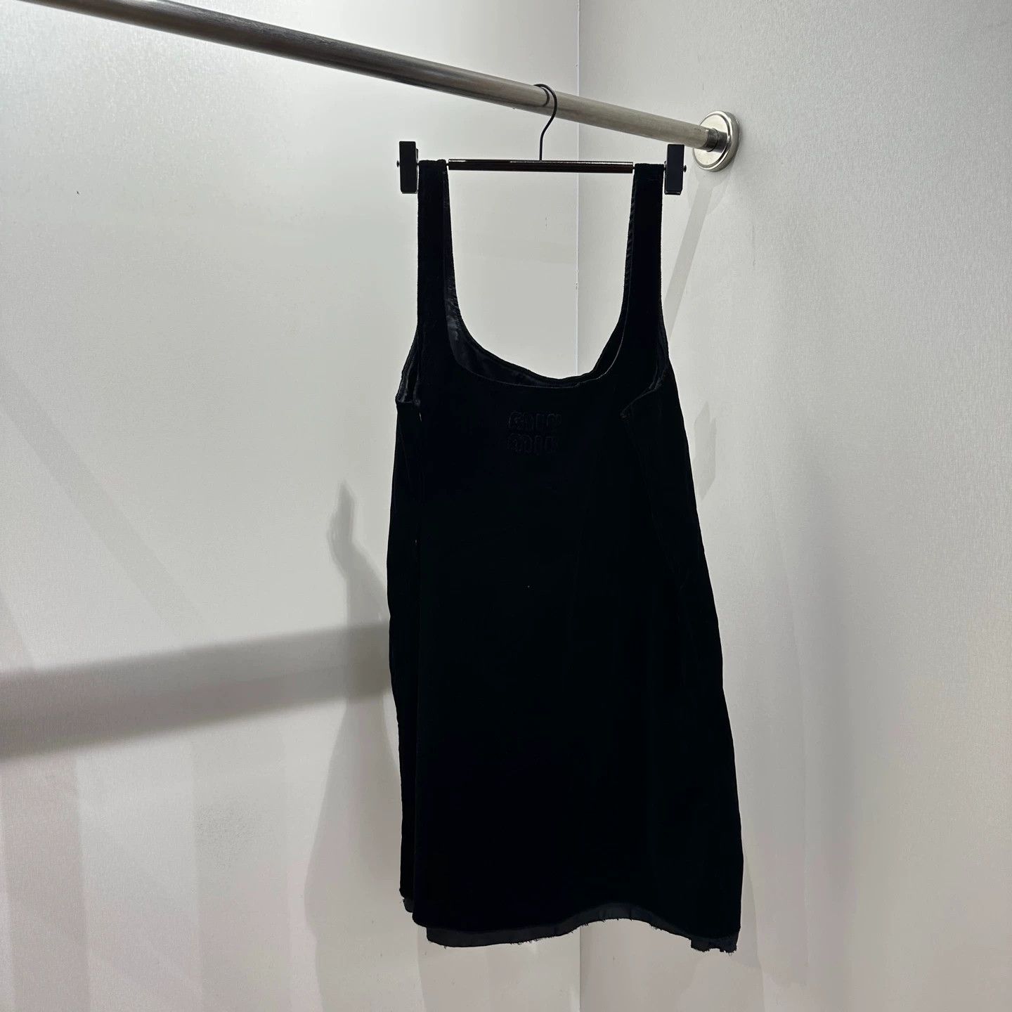 Miu Miu MIU MIU mar252 logo velvet cami dress 42 Size M / US 6-8 / IT 42-44 - 1 Thumbnail