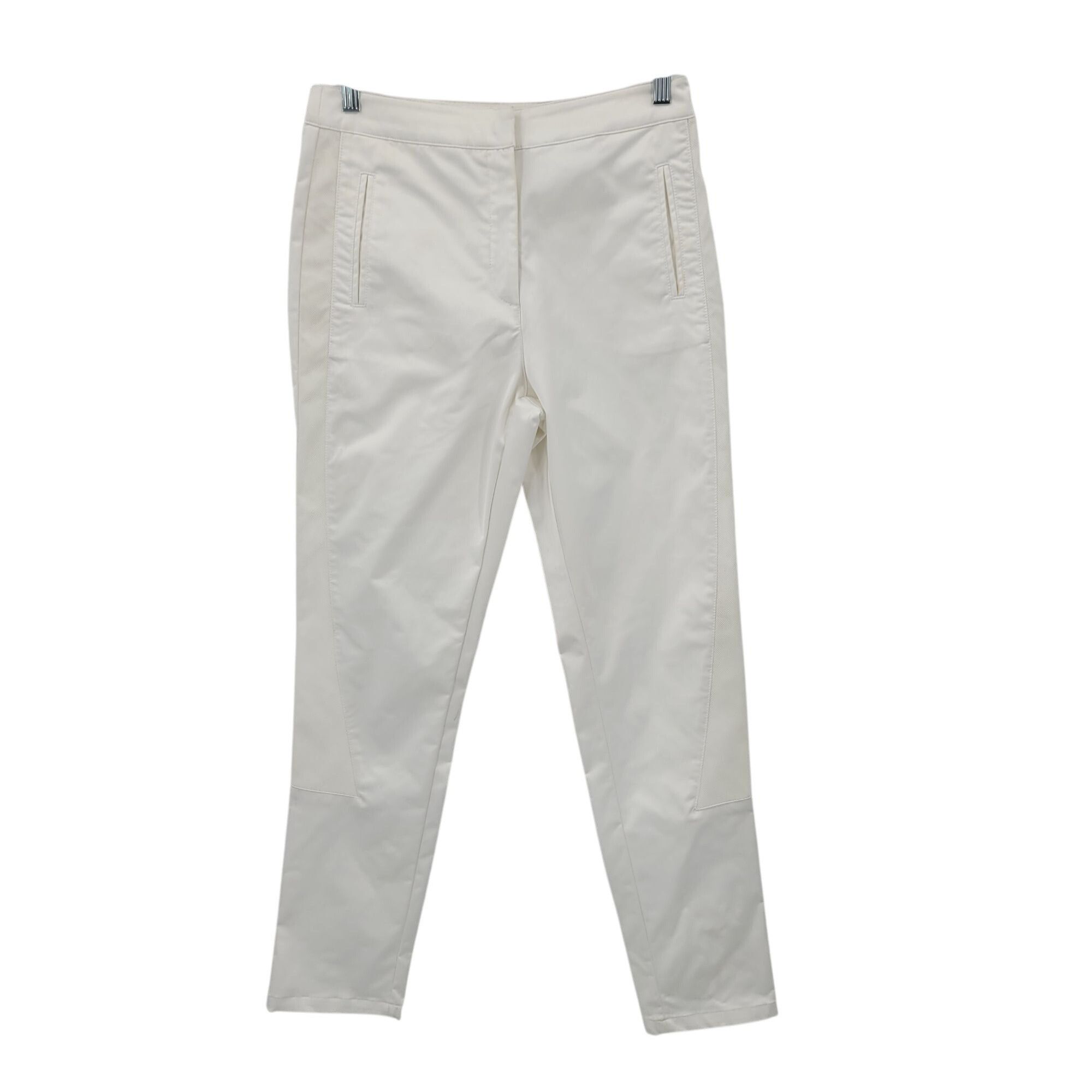 Designer Pink Stitch Athletic White Slim Fit Vented Pants 4 Activewea Size 27" / US 4 / IT 40 - 1 Thumbnail