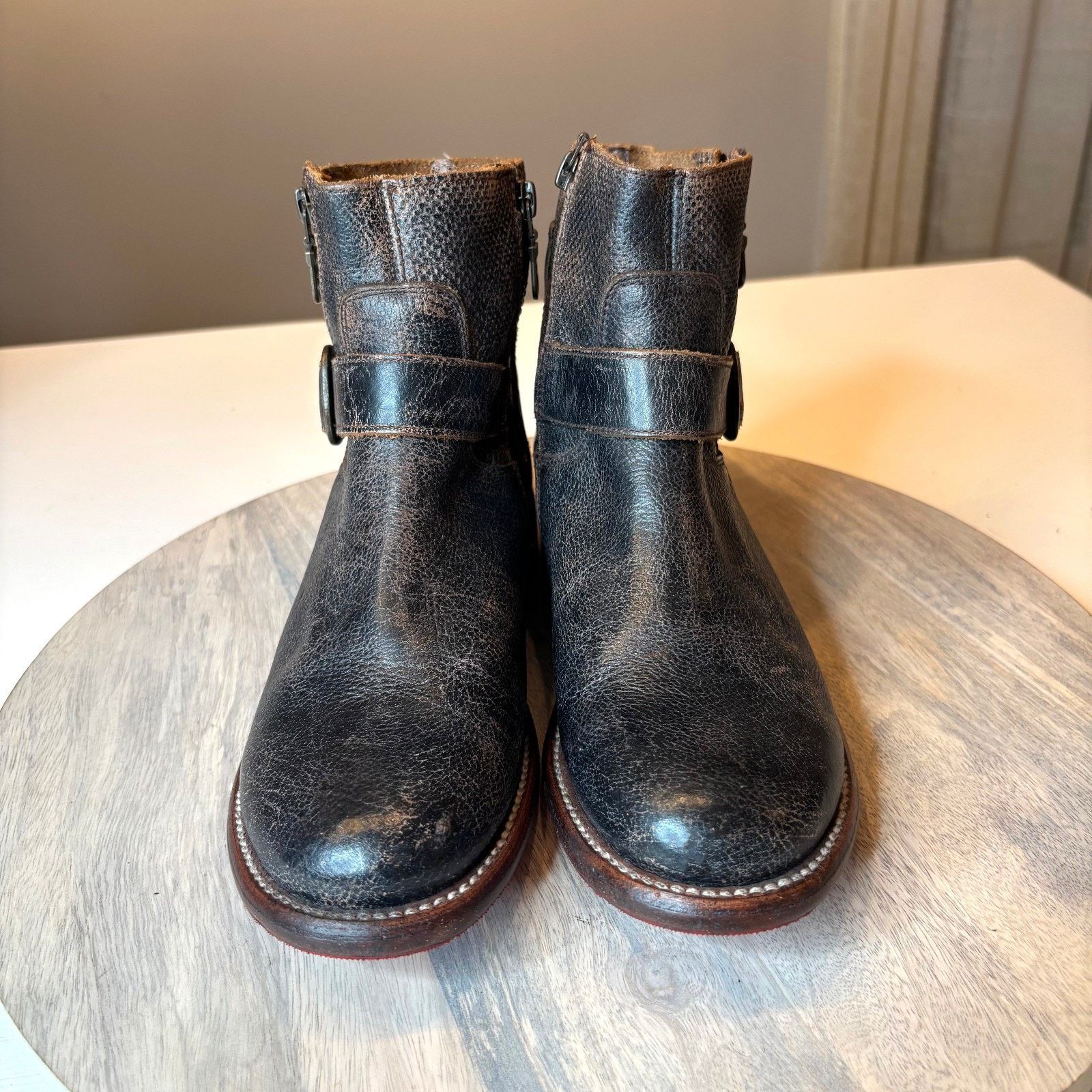 Bed Stu Bed Stu Becca Women's Leather Ankle Boots Buckle Zip Size 7 Size US 7 / IT 37 - 4 Thumbnail