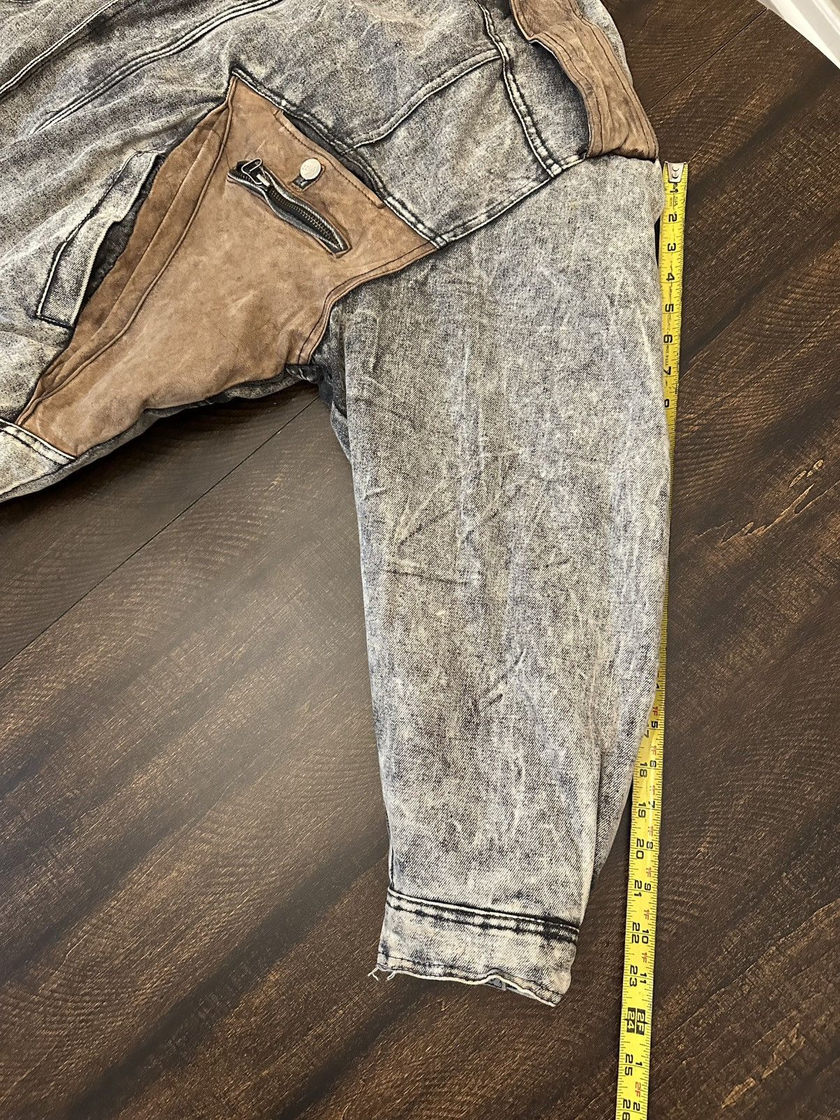 Other VTG Cotler Blue Alley Denim & Leather Patchwork Jacket-Spots Size US L / EU 52-54 / 3 - 14 Thumbnail